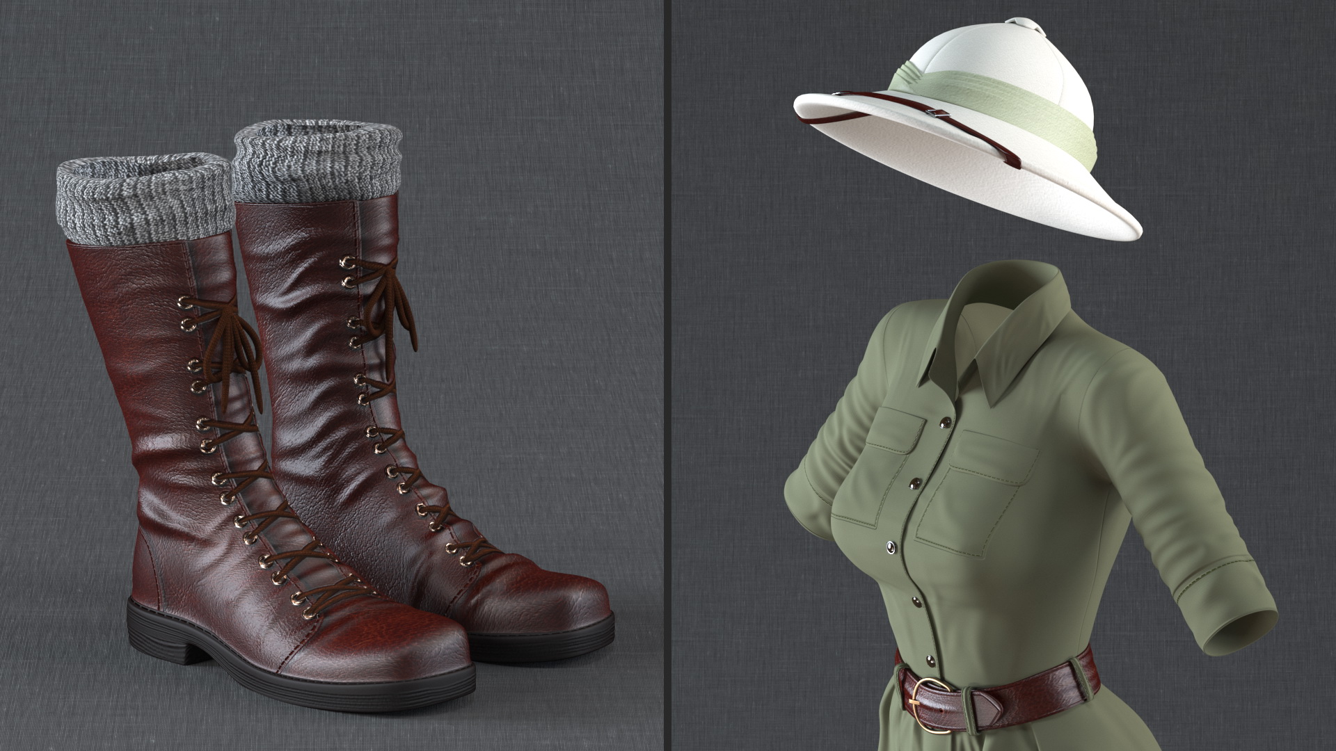 Woman Explorer Costume 3D