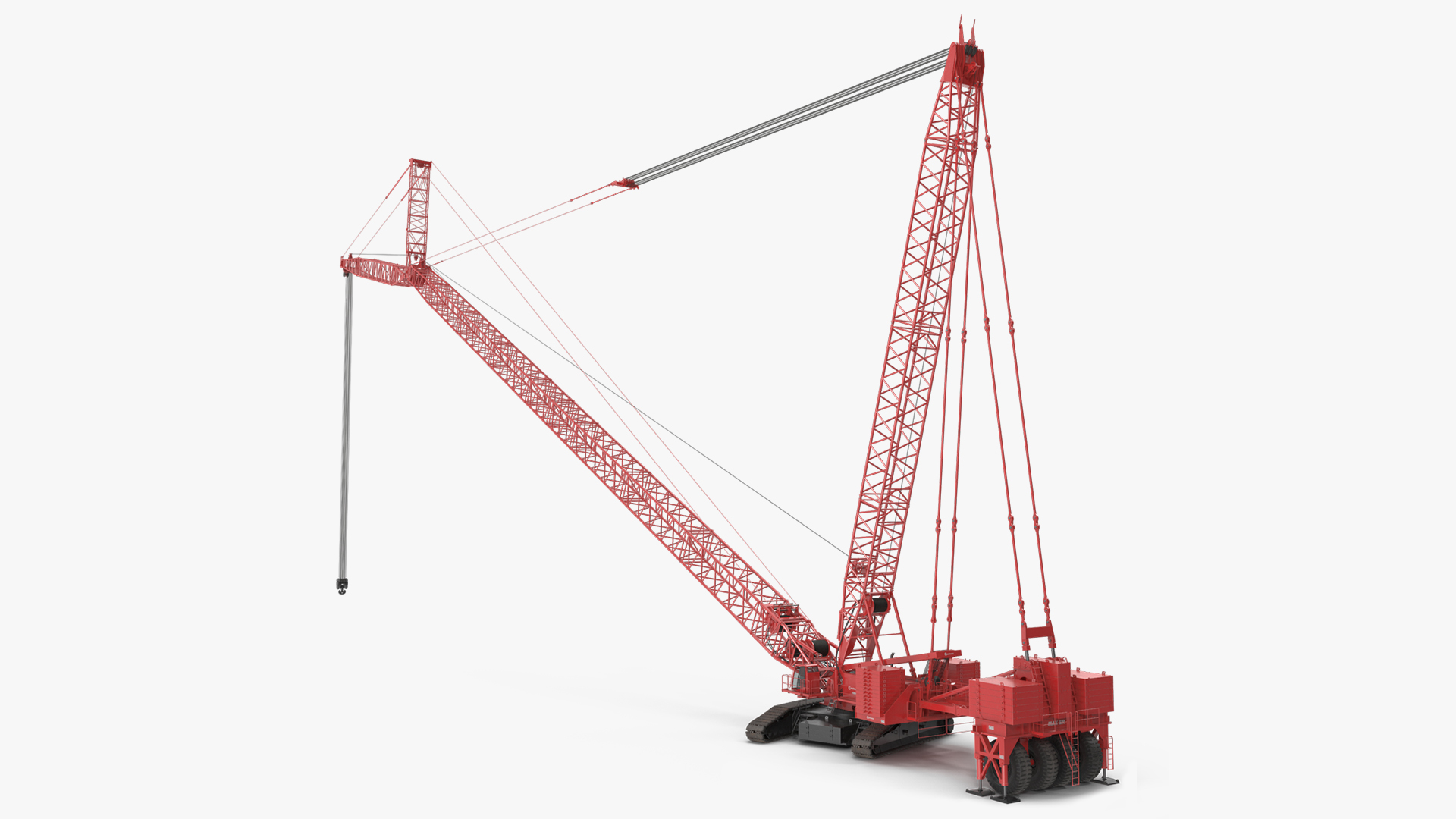 3D Crawler Crane Manitowoc 18000 MAX-ER Rigged model
