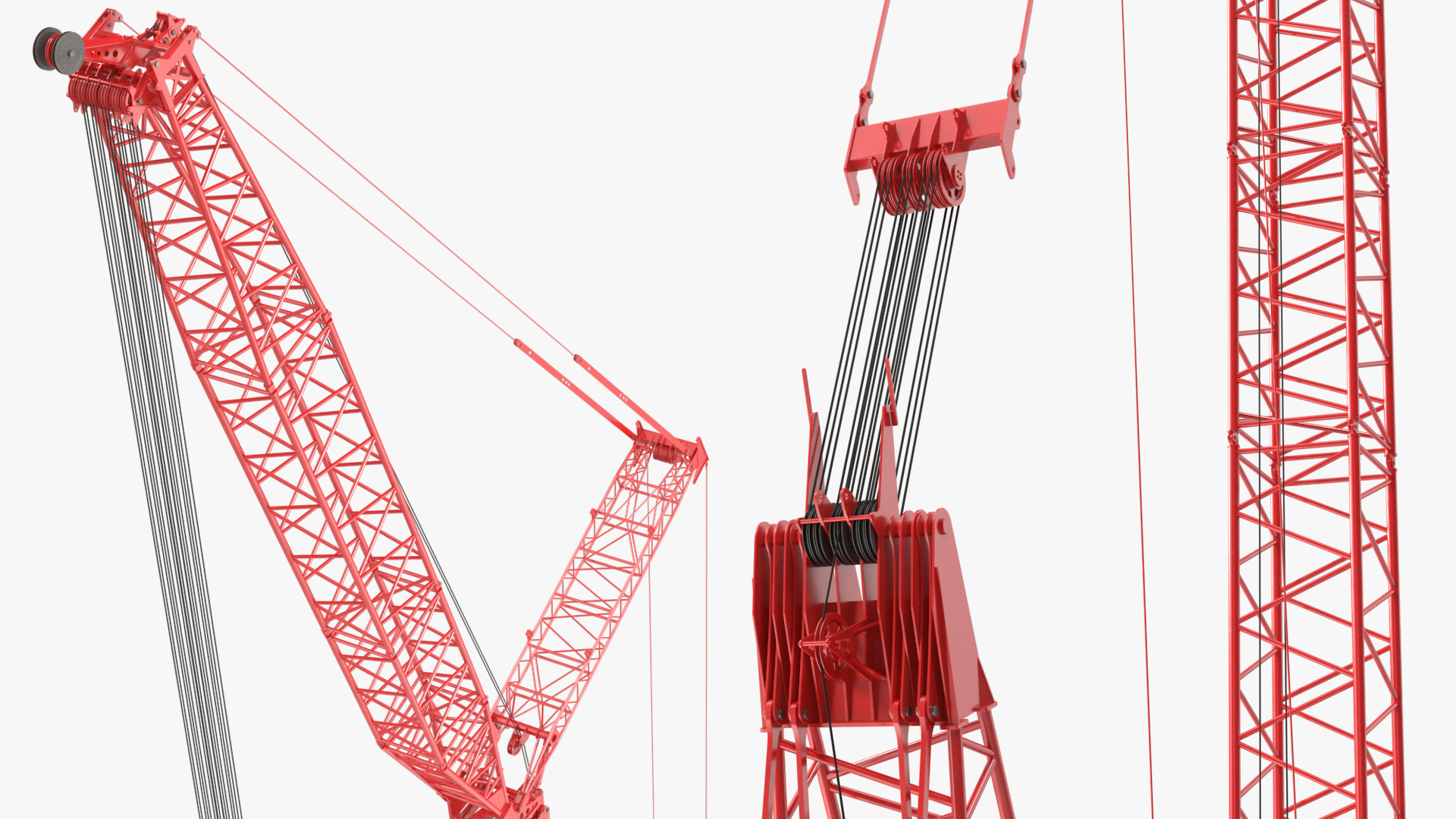 3D Crawler Crane Manitowoc 18000 MAX-ER Rigged model