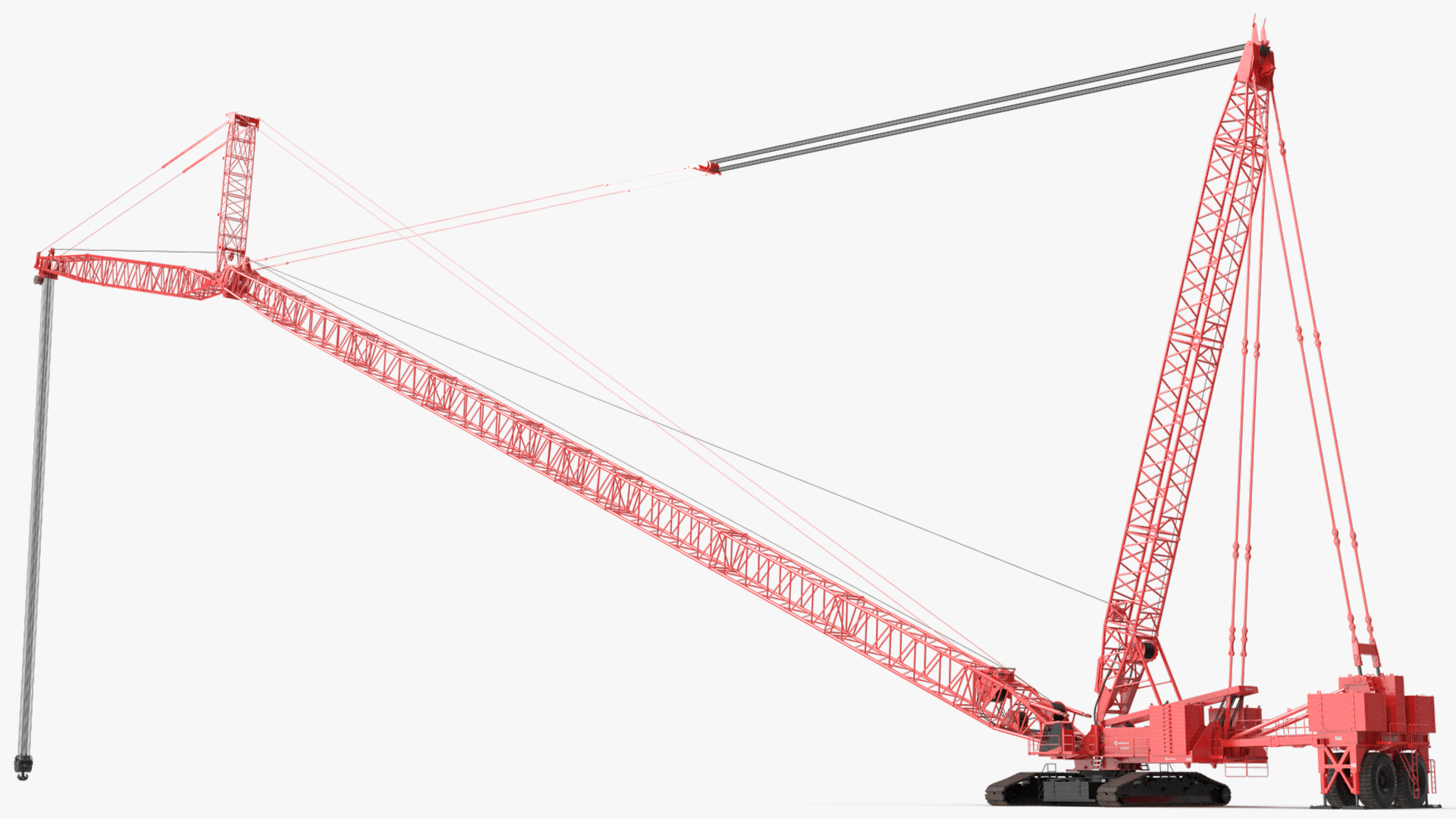 3D Crawler Crane Manitowoc 18000 MAX-ER Rigged model