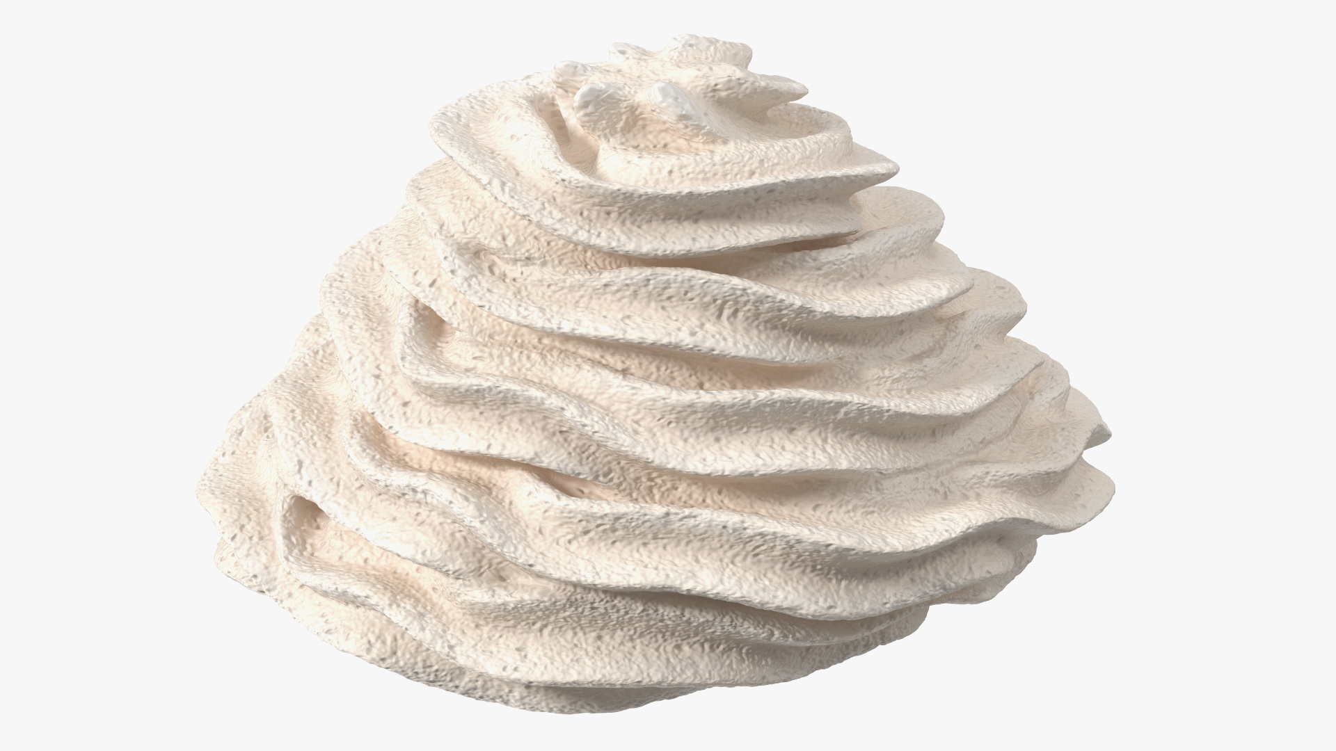 3D Blueberries in Bowl with Whipped Cream model