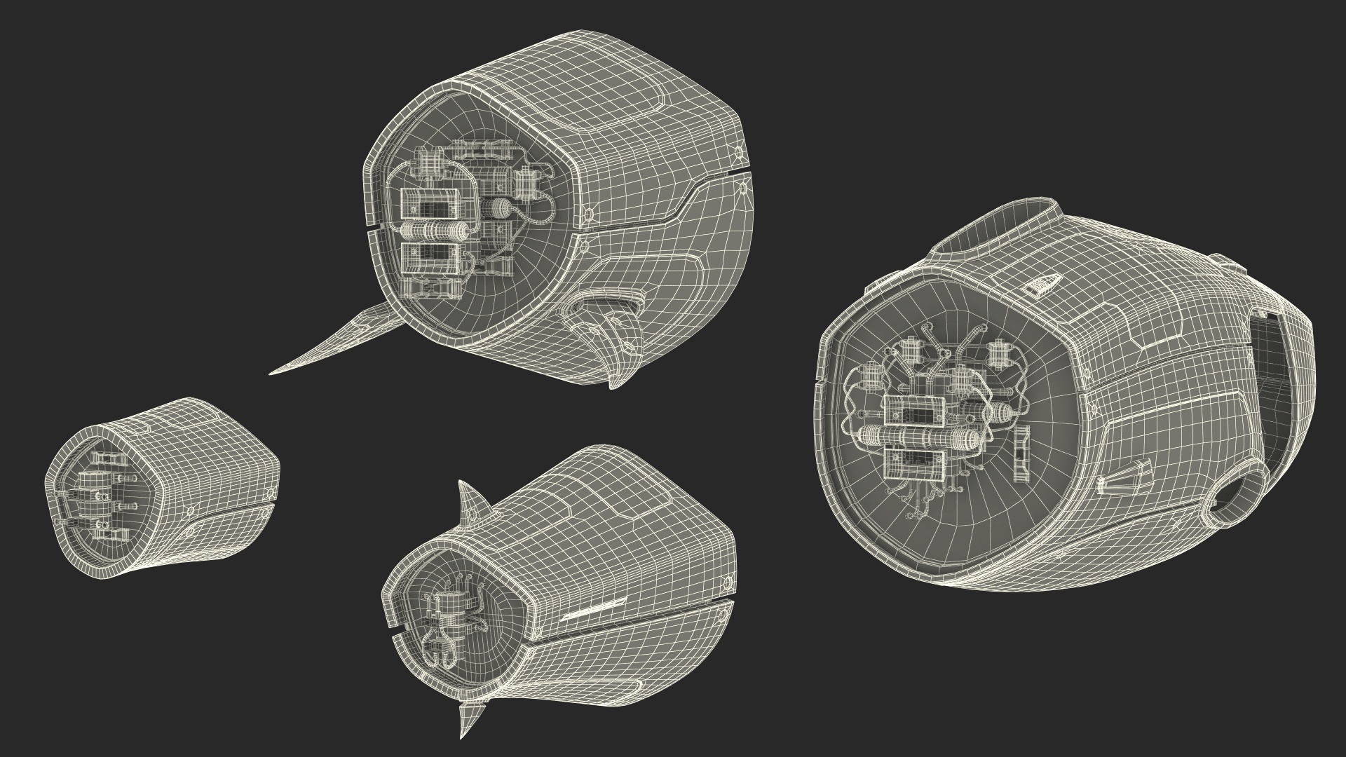 Futuristic Shark Robot 3D