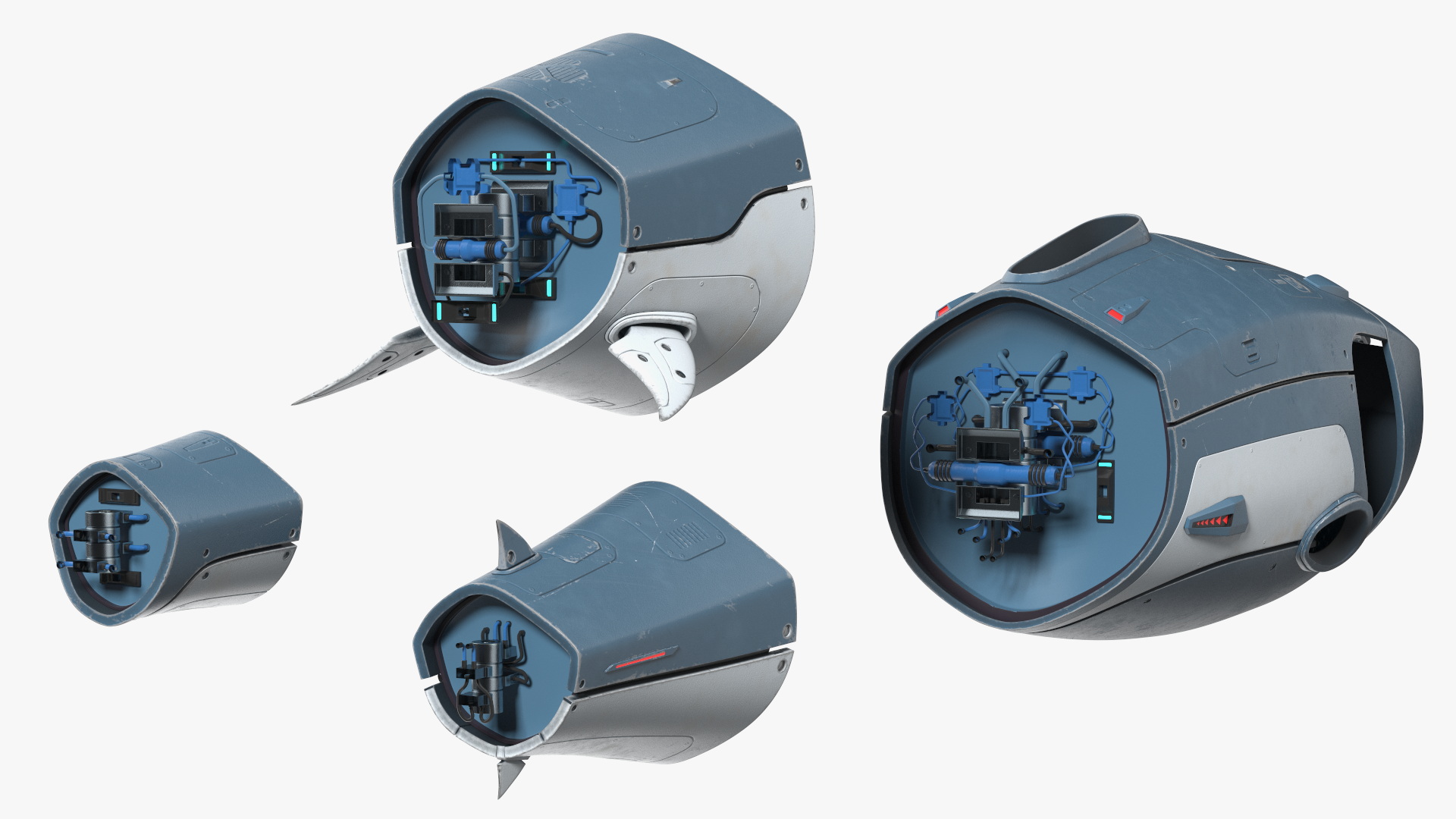 Futuristic Shark Robot 3D