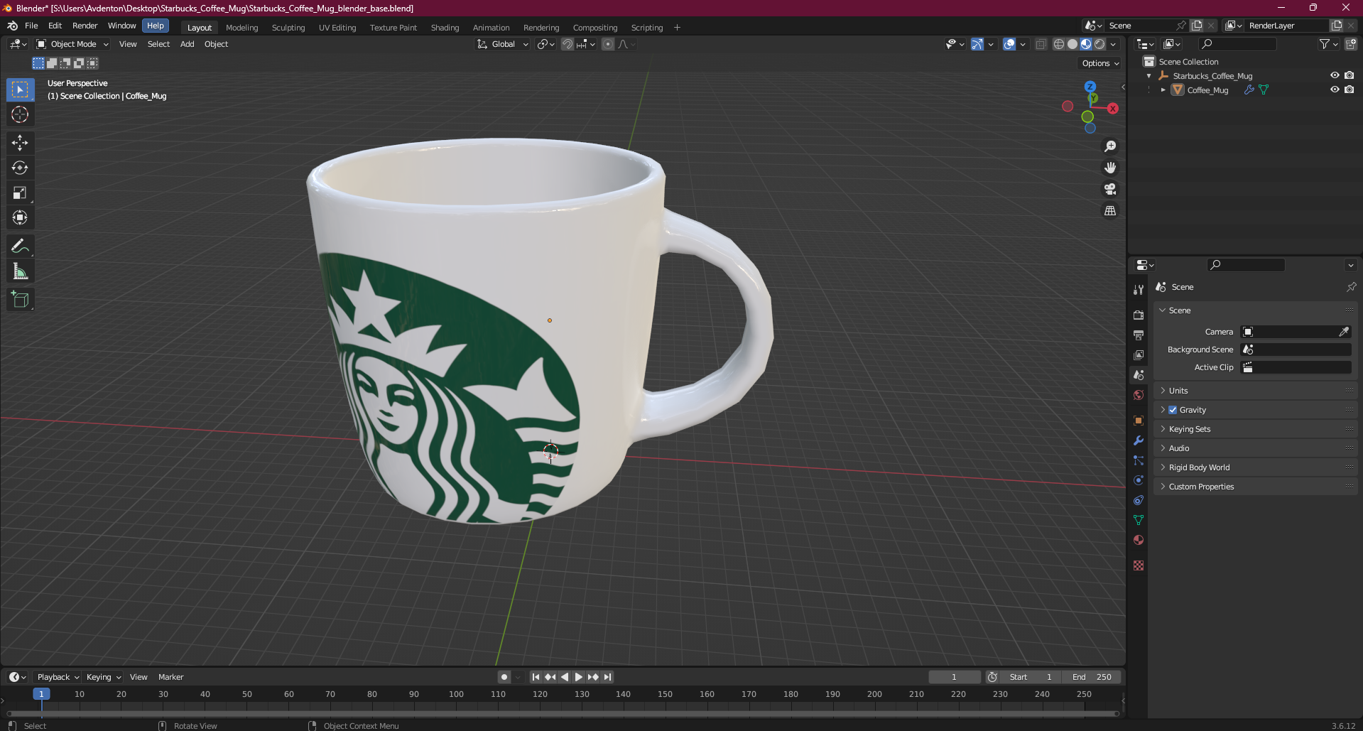 3D model Starbucks Coffee Mug