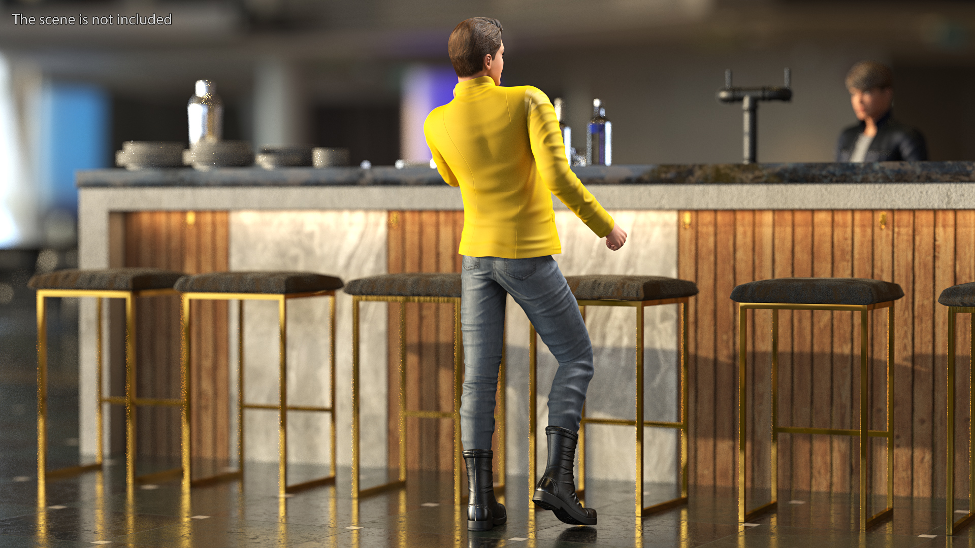 Teenage Boy Fashionable Style Dancing Pose 3D