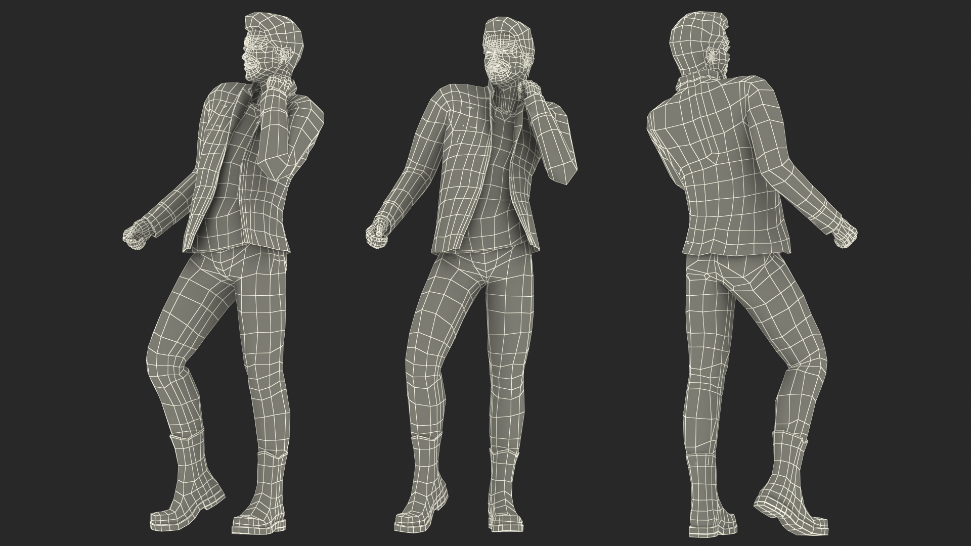 Teenage Boy Fashionable Style Dancing Pose 3D