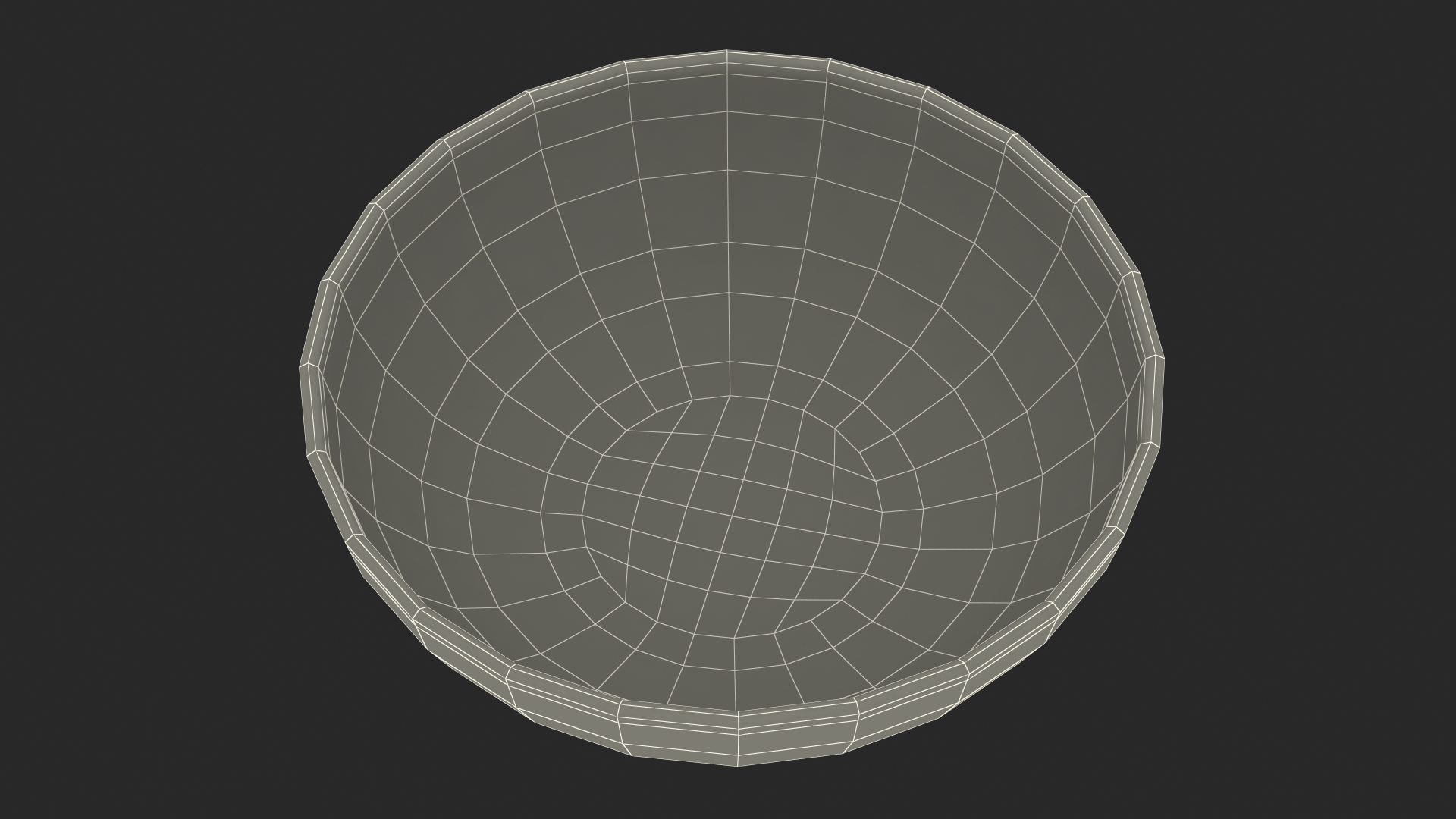 Green and White Cereal Bowl 3D