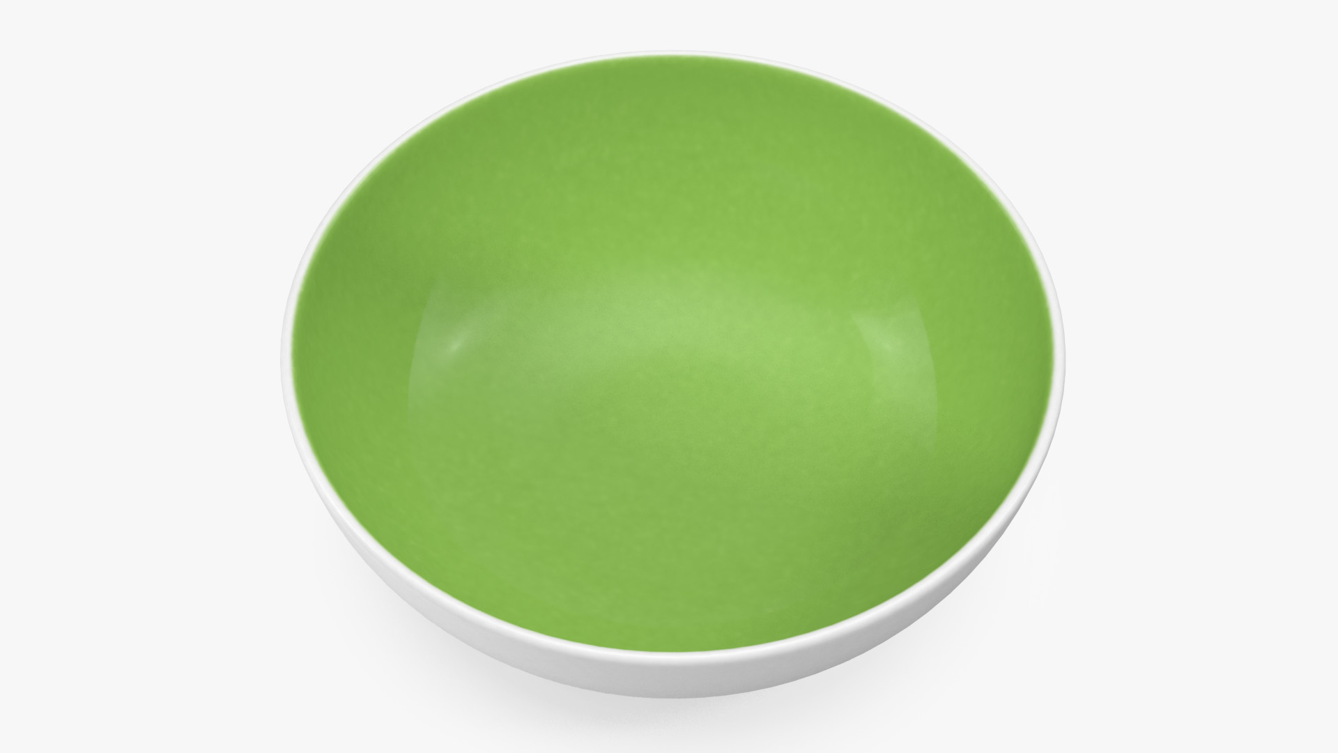 Green and White Cereal Bowl 3D
