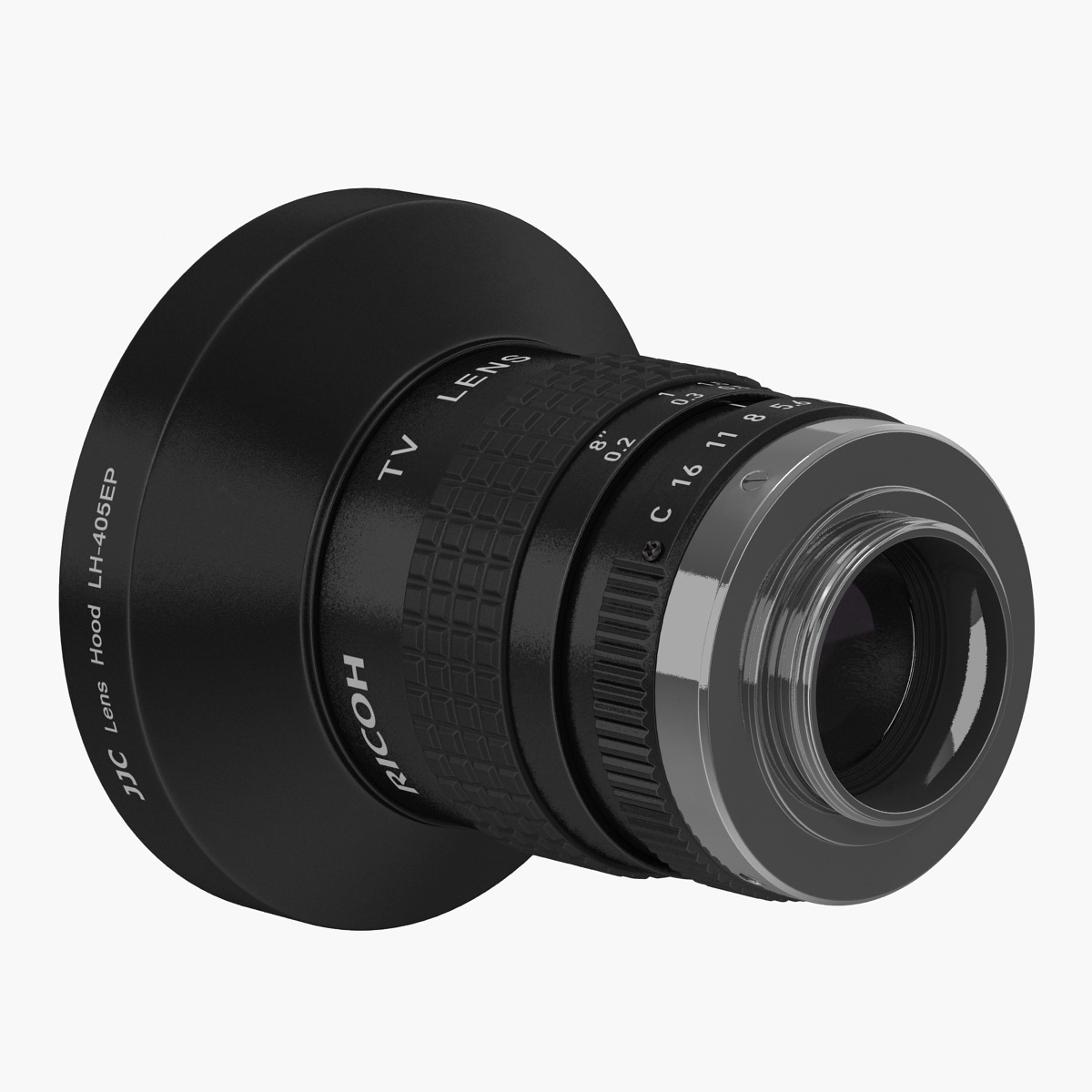 Camera With Hood 3D Model, view 3