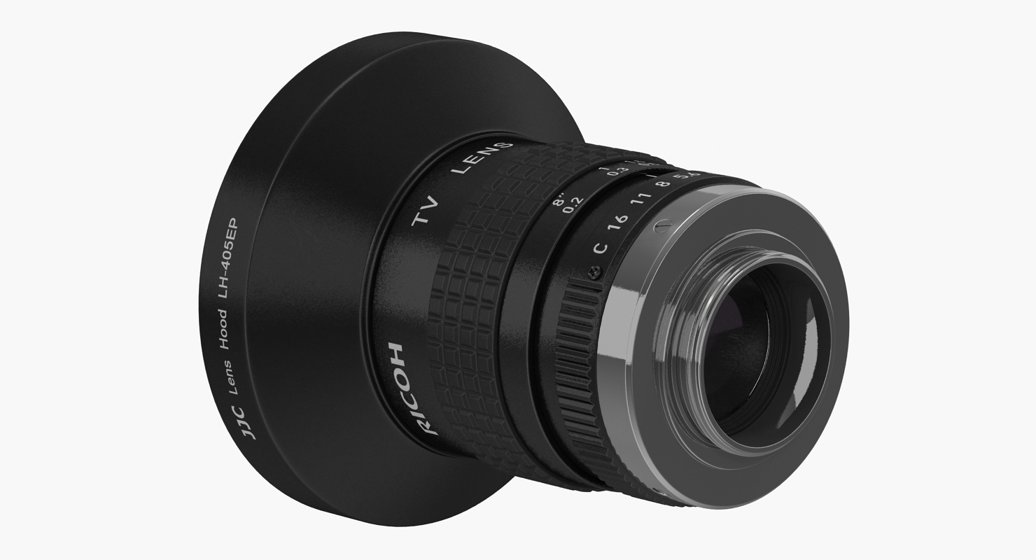Kodak Camera Lenses With Hood 3D model