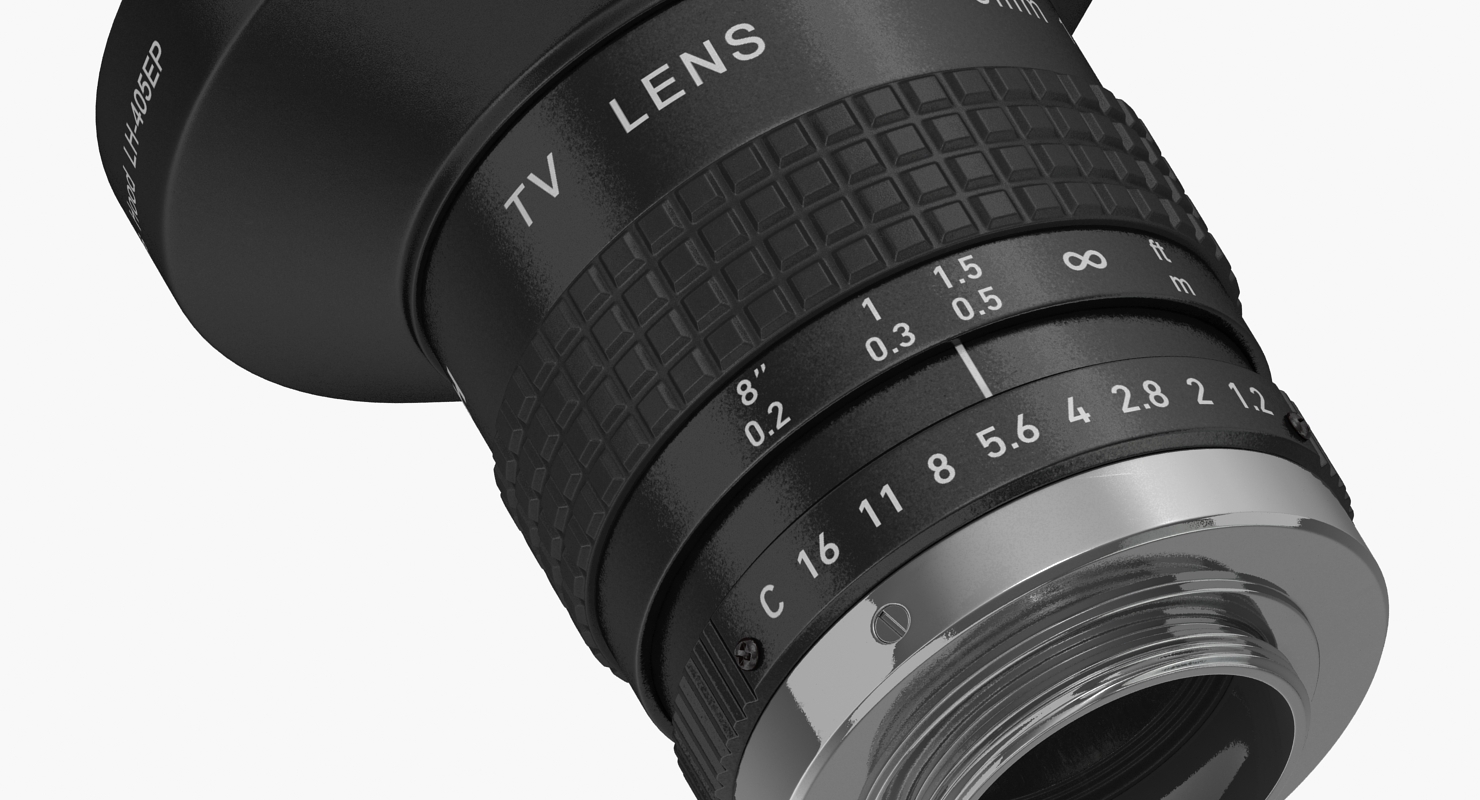 Kodak Camera Lenses With Hood 3D model