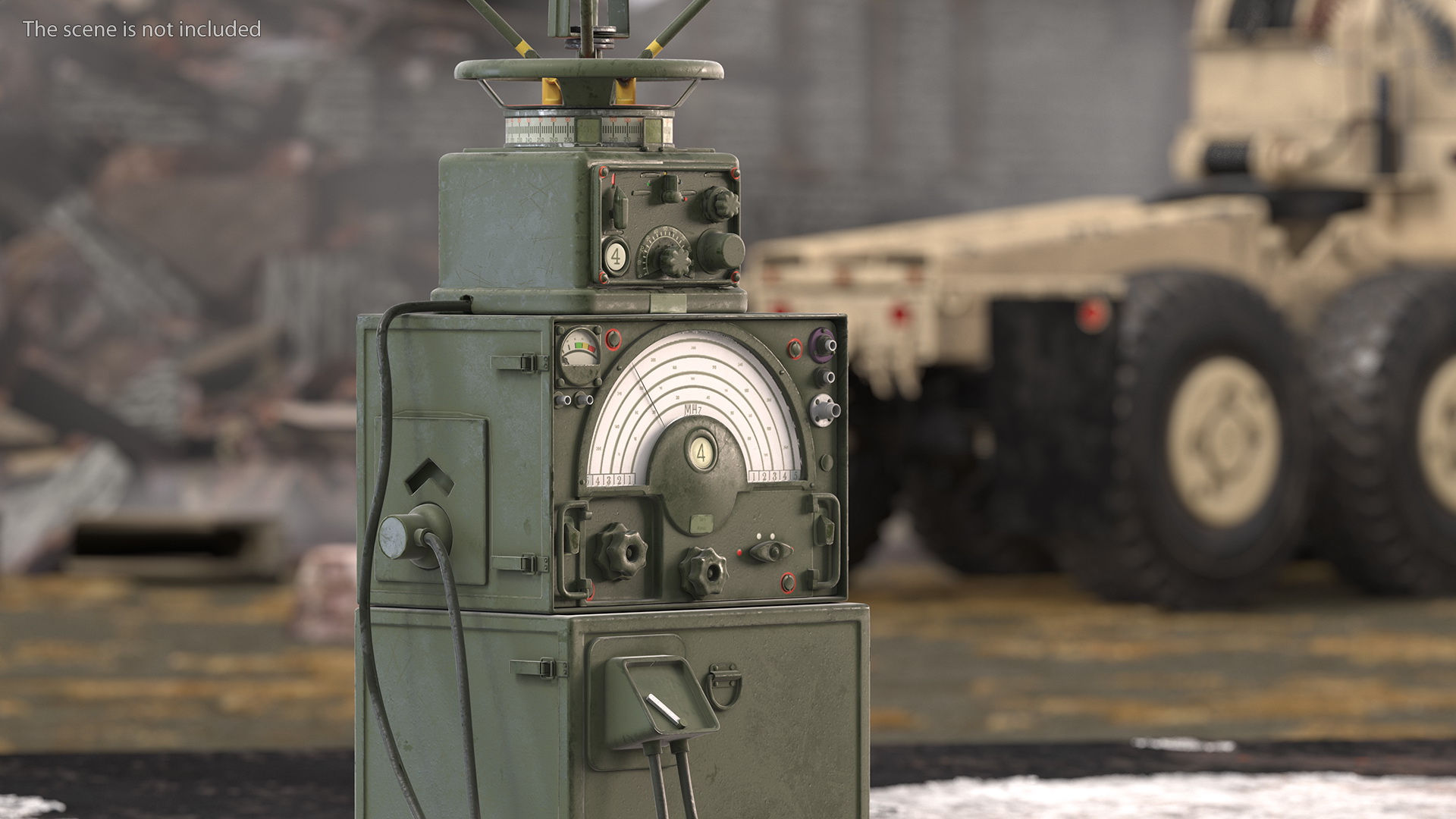 3D Military Direction Finder Antenna with Amplifier model