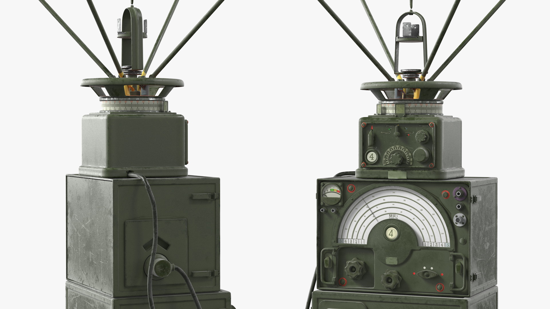 3D Military Direction Finder Antenna with Amplifier model