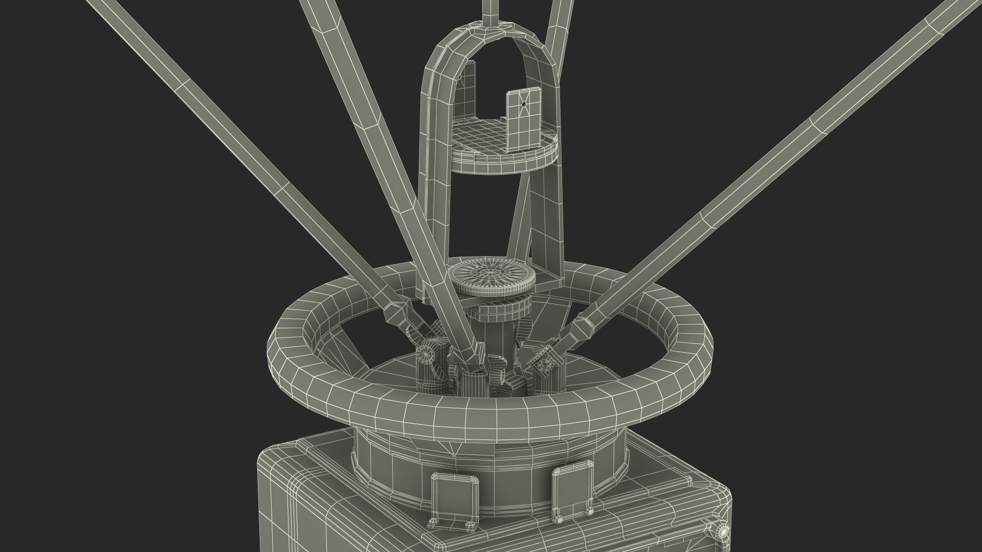 3D Military Direction Finder Antenna with Amplifier model