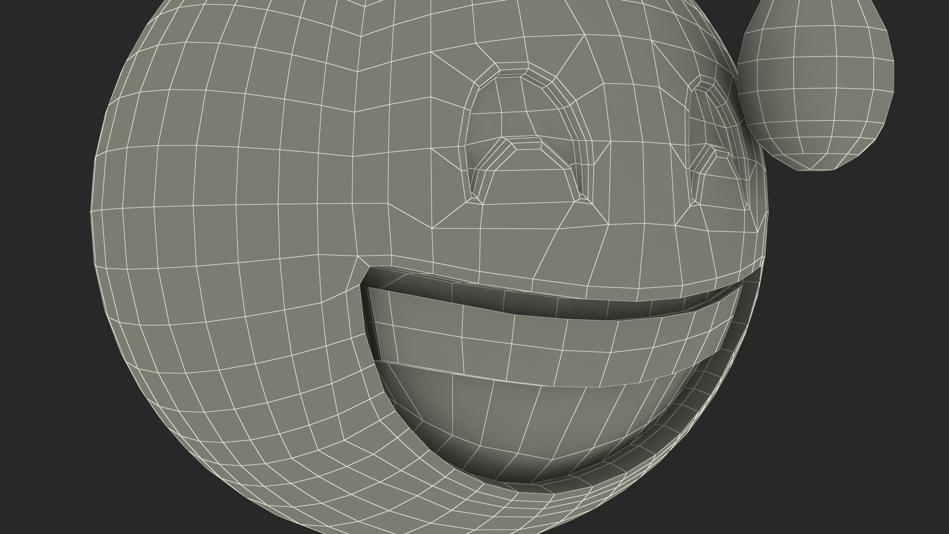 Smiling With Sweat Emoji 3D model