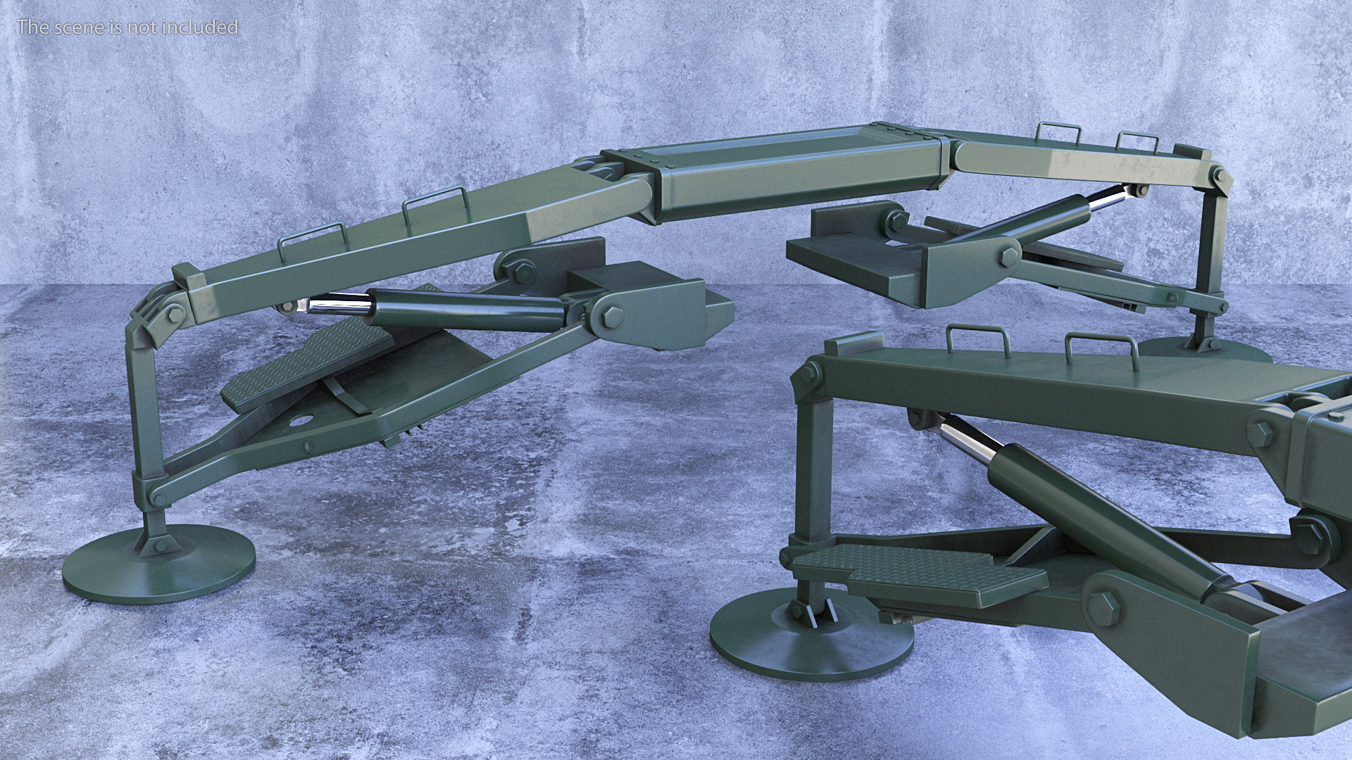 3D model Heavy Duty Hydraulic Legs