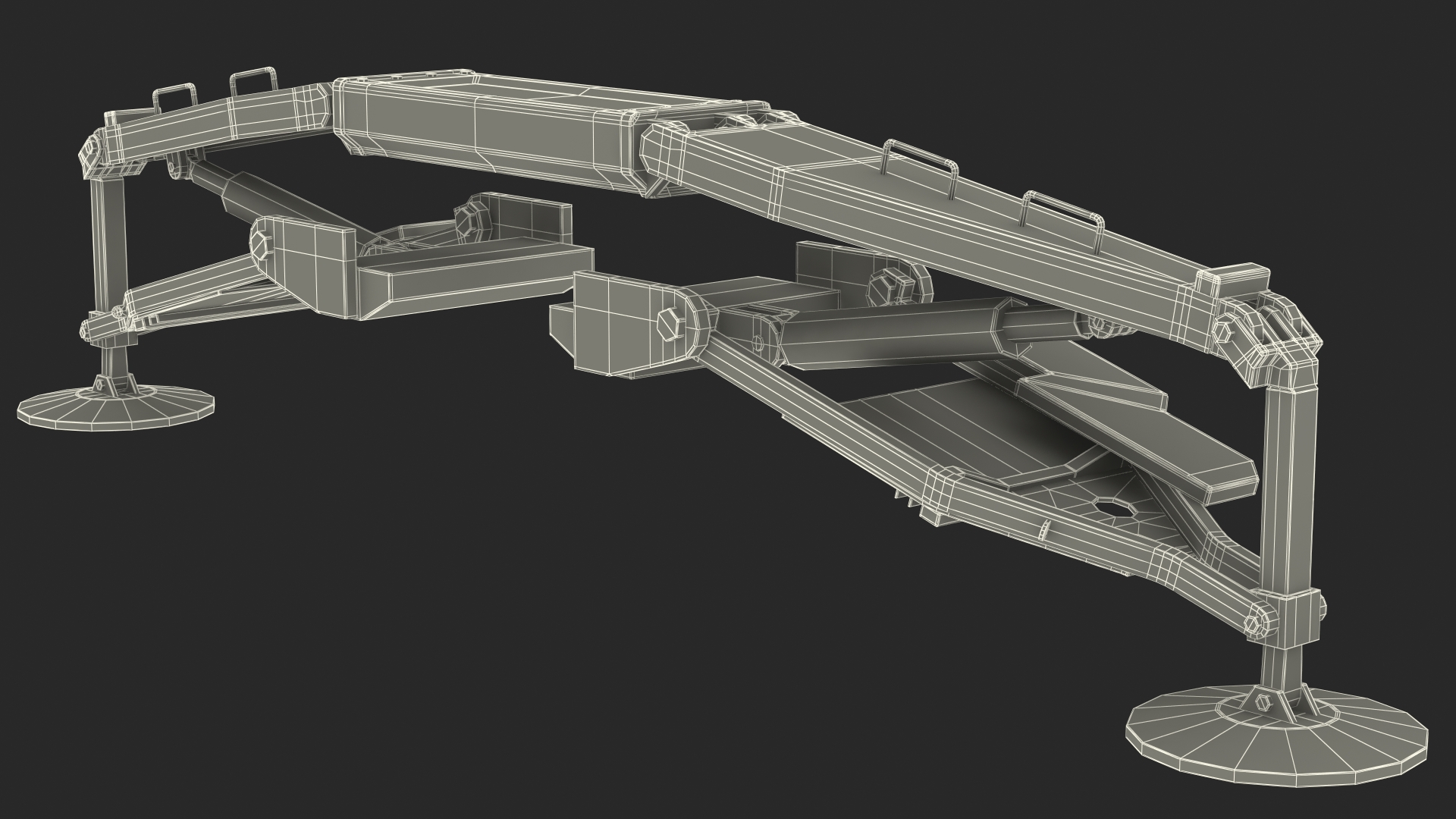 3D model Heavy Duty Hydraulic Legs