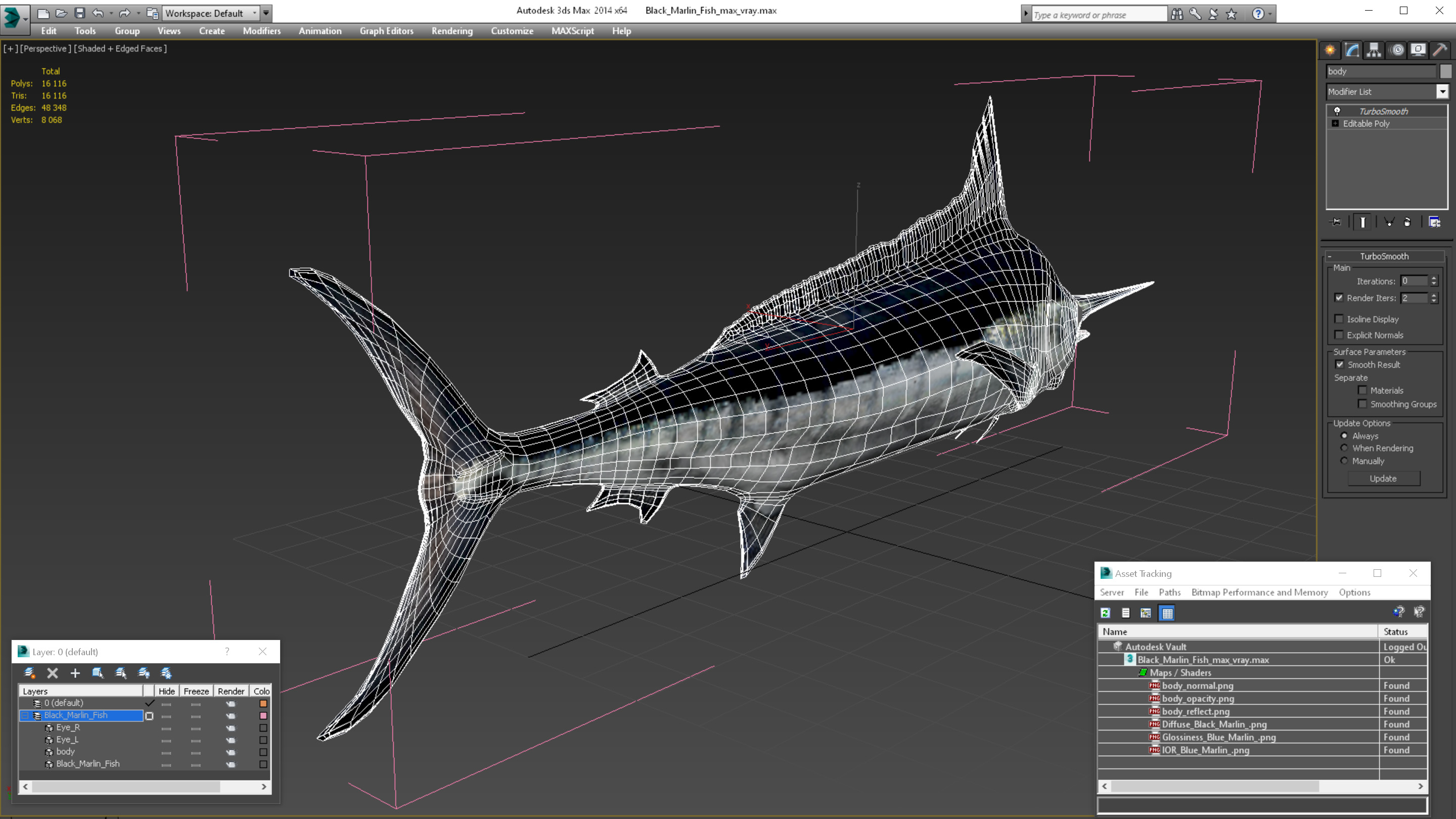 Black Marlin Fish 3D