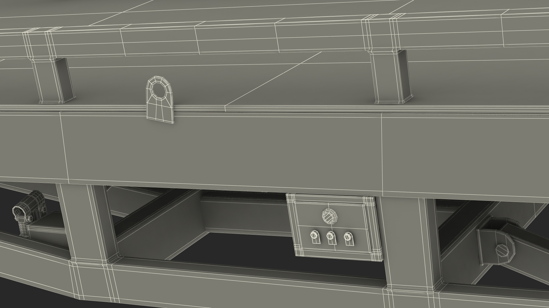 3D Mobile Loading Dock Ramp Red model