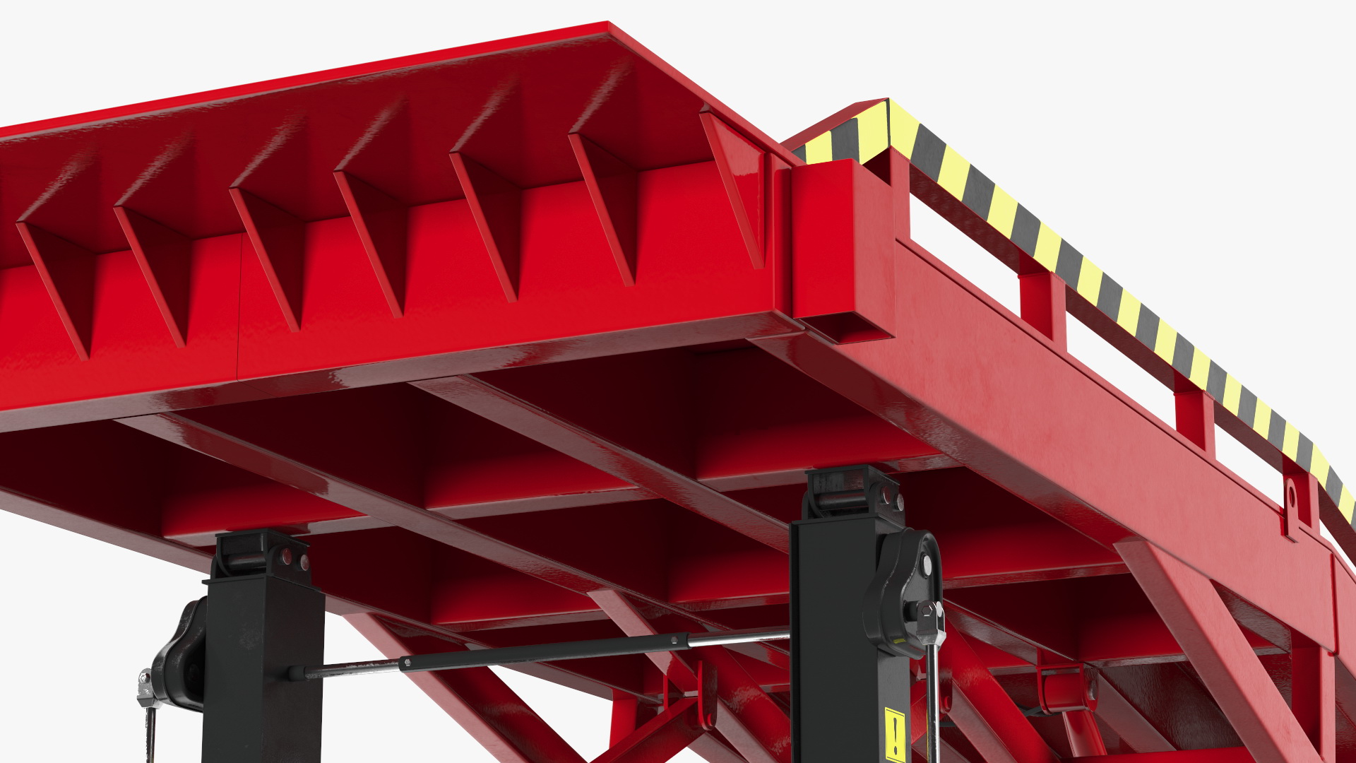 3D Mobile Loading Dock Ramp Red model