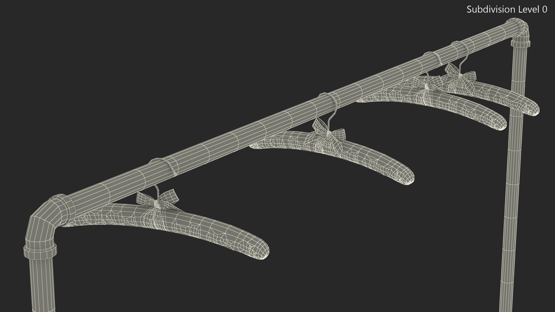 3D model Coat rack White