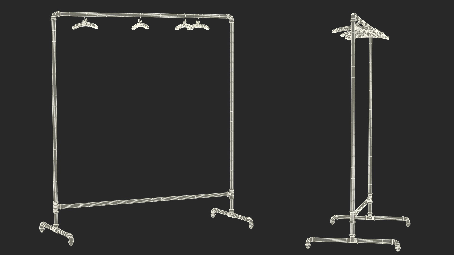 3D model Coat rack White