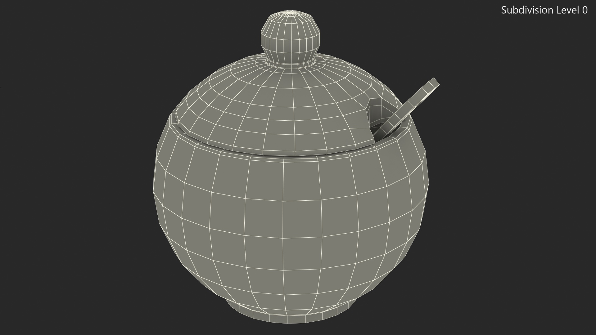 3D Sugar Bowl Green