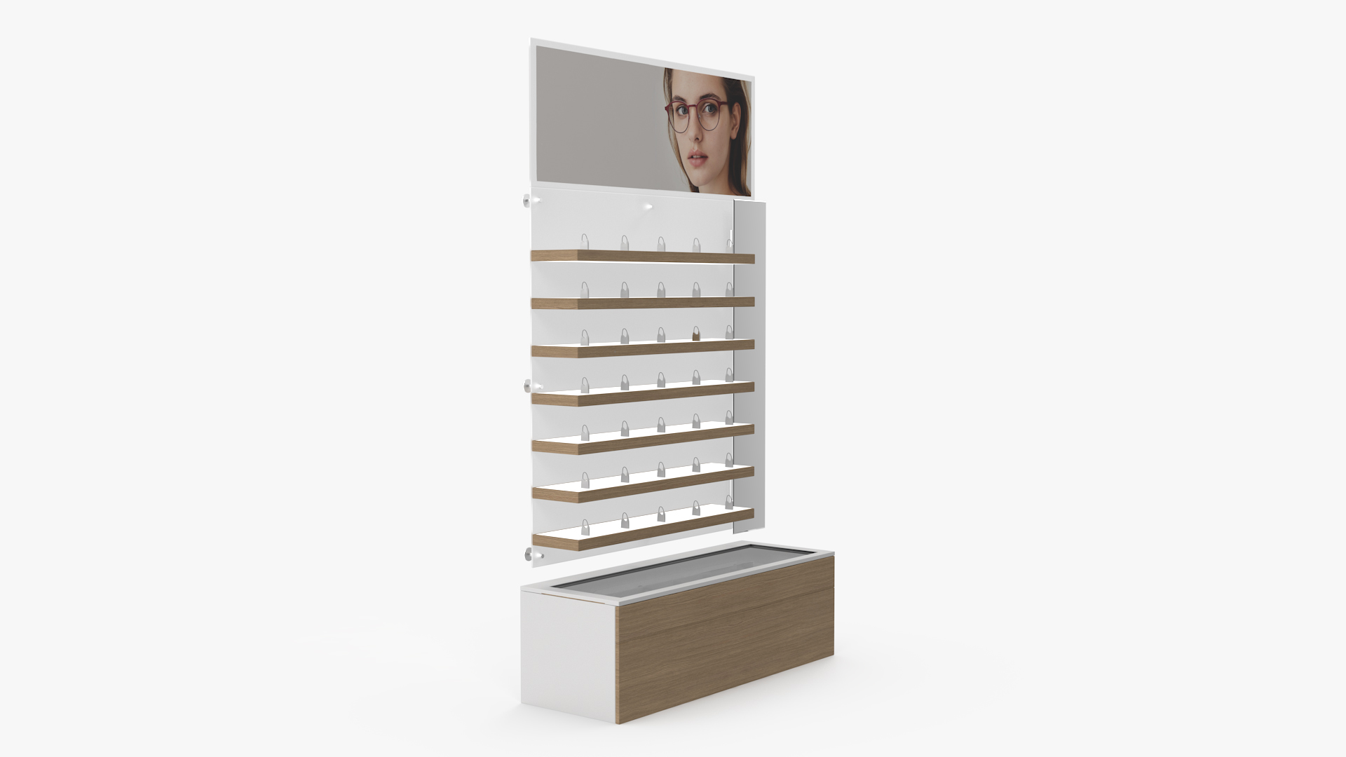 3D Wood Glasses Display Stand Type