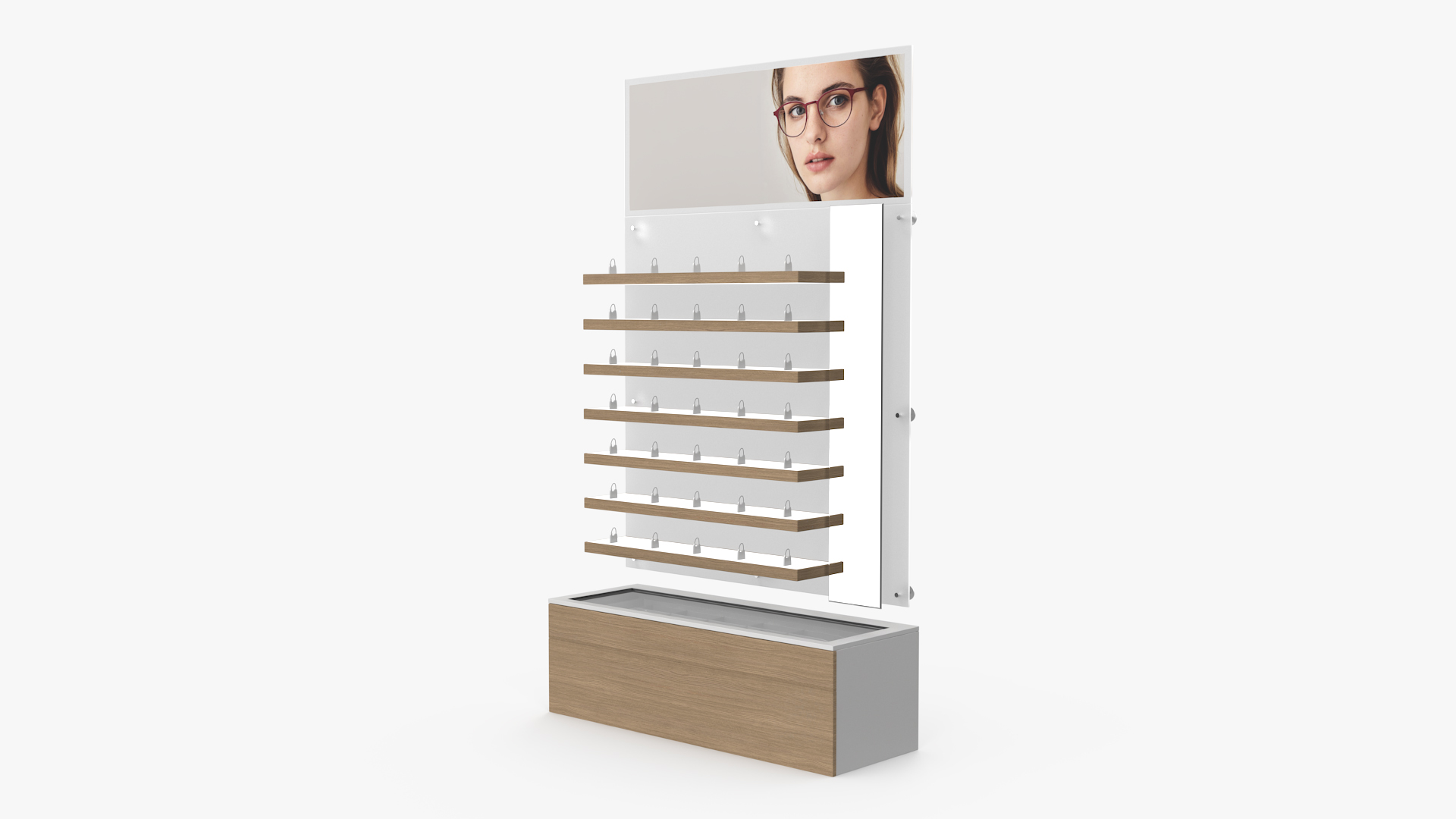 3D Wood Glasses Display Stand Type