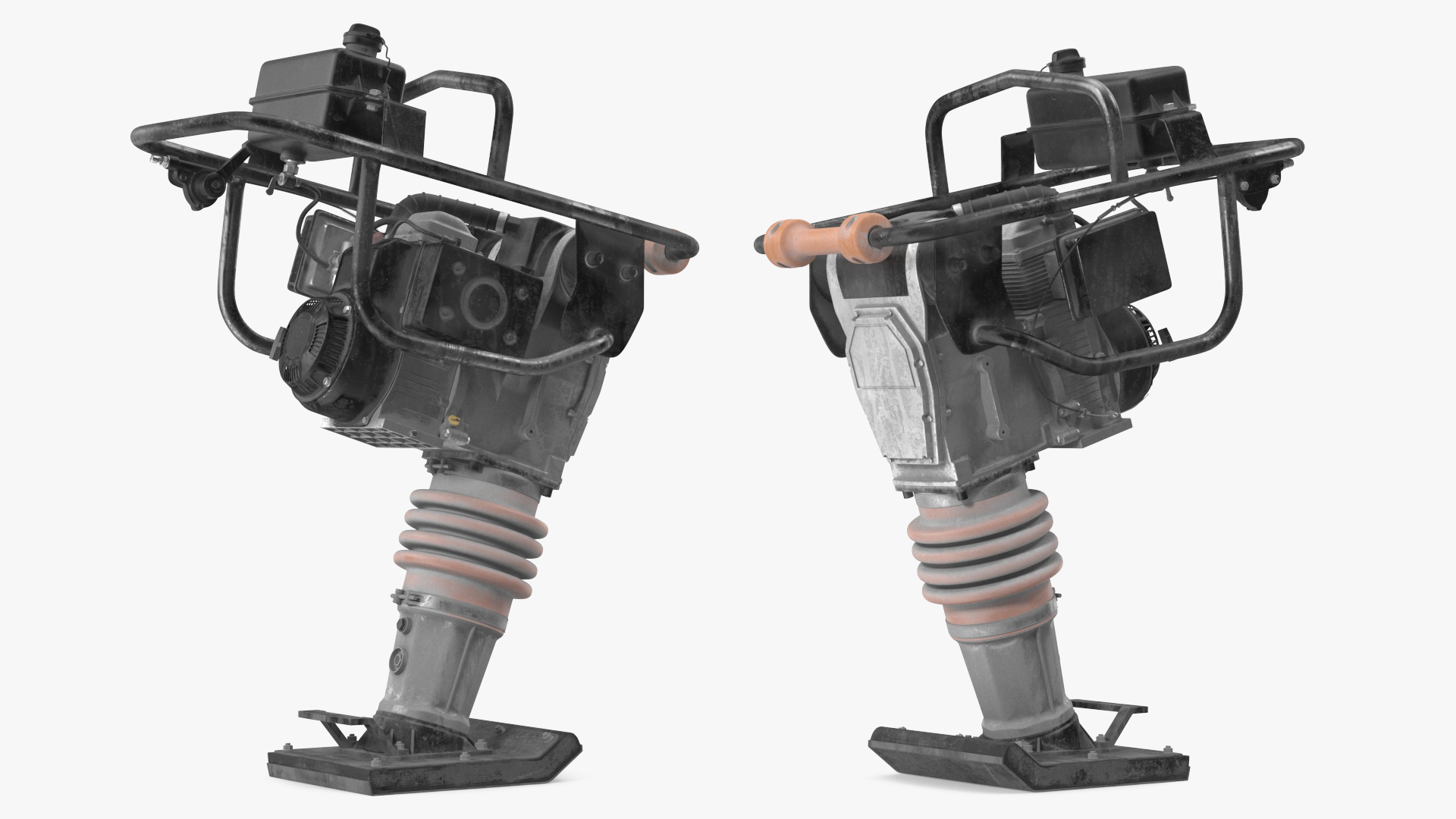 Tamping Rammer Dirty Rigged 3D