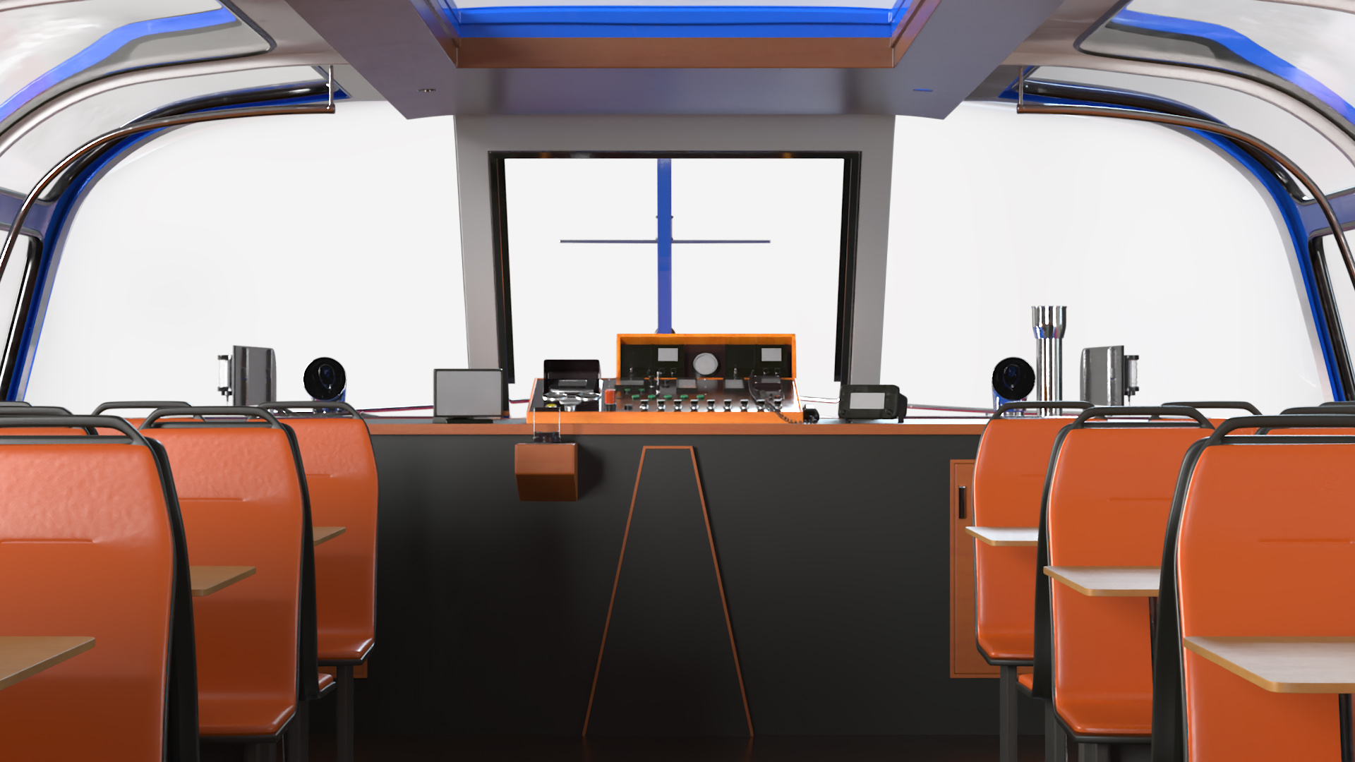 Amsterdam Canal Cruise Blue Boat 3D