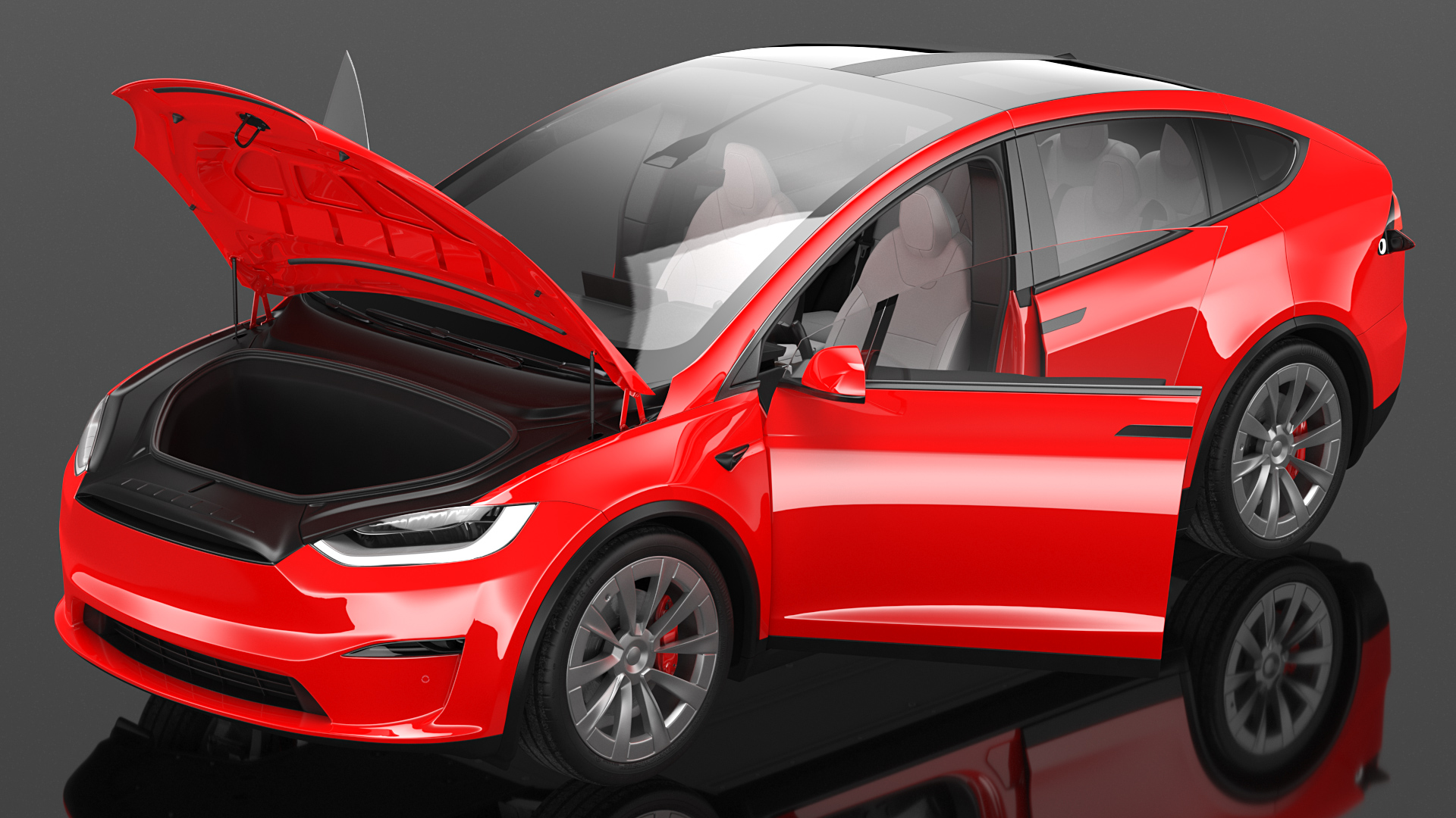Electric SUV Rigged 3D model