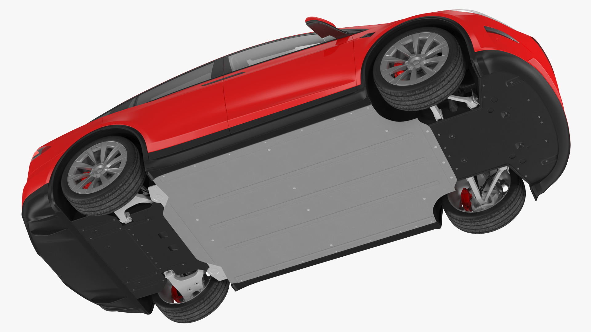 Electric SUV Rigged 3D model