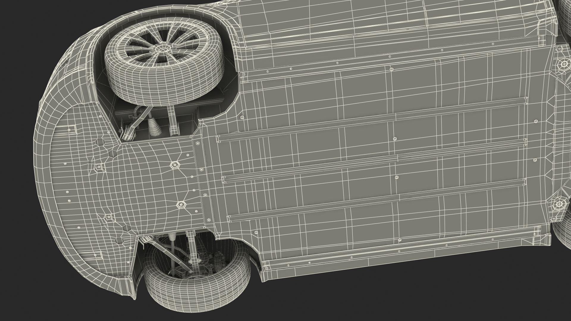 Electric SUV Rigged 3D model