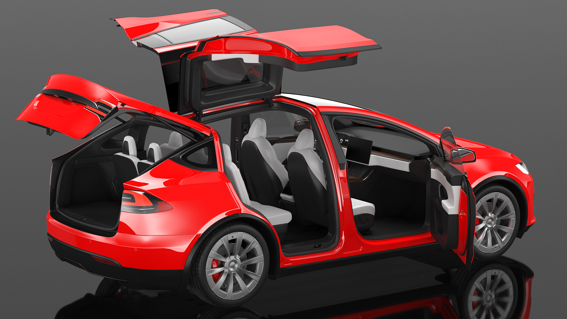 Electric SUV Rigged 3D model