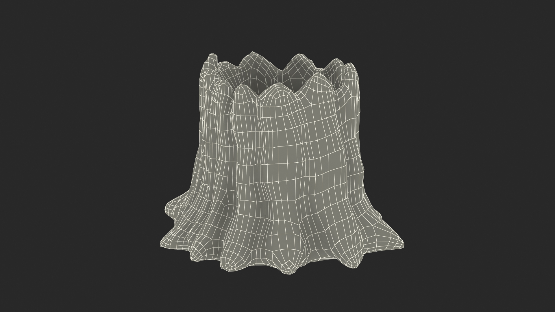 3D model Medium Cartoon Tree Stump