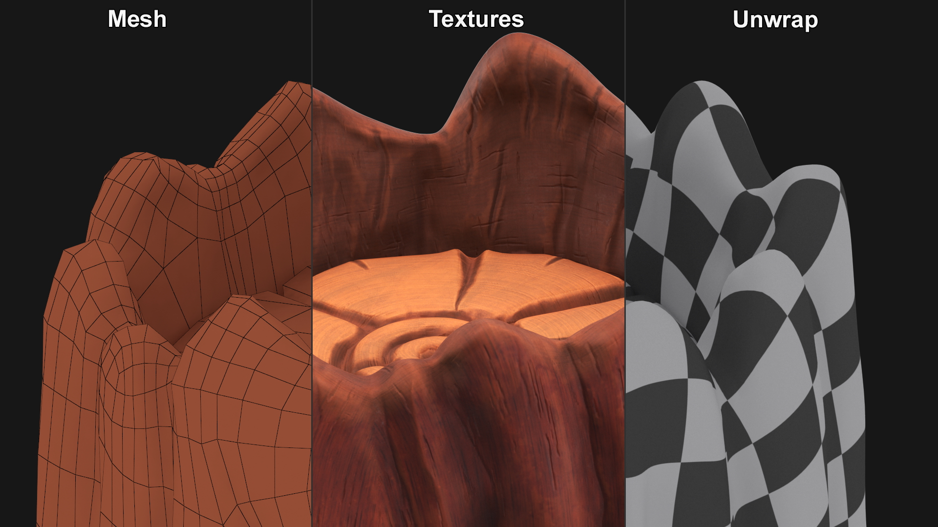 3D model Medium Cartoon Tree Stump