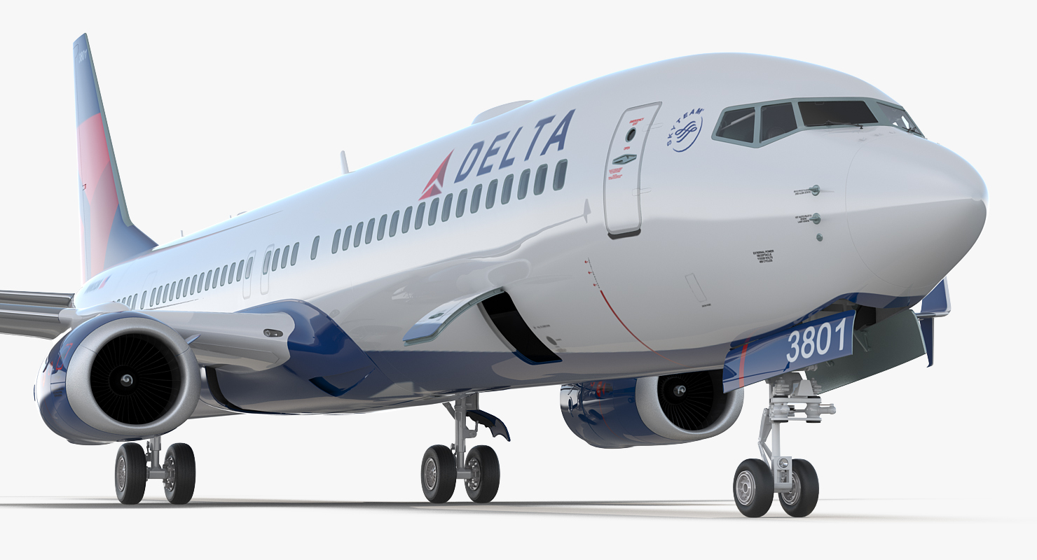 3D Boeing 737 900 with Interior and Cockpit Delta Air Lines