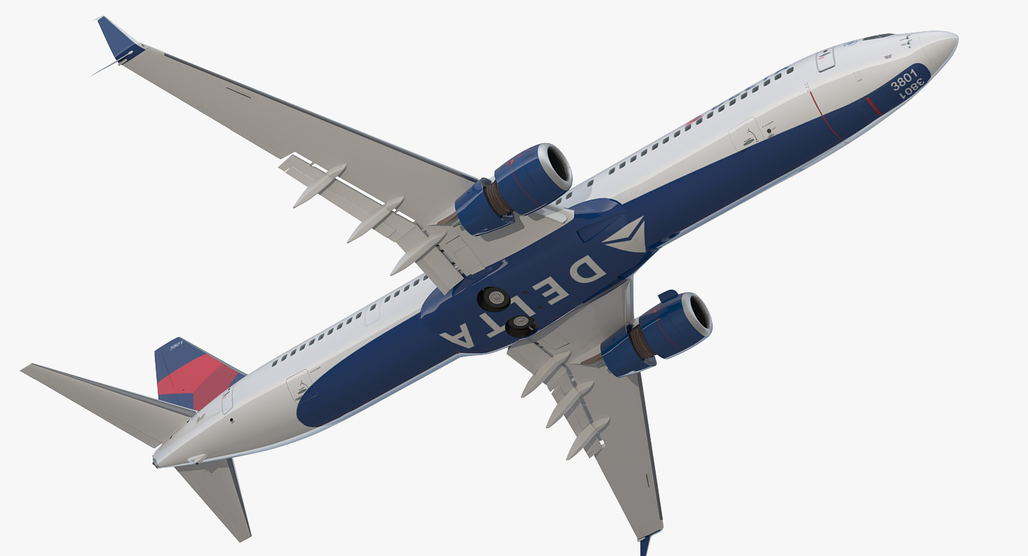 3D Boeing 737 900 with Interior and Cockpit Delta Air Lines