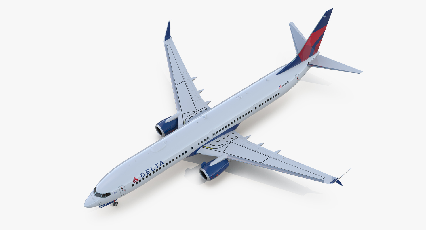 3D Boeing 737 900 with Interior and Cockpit Delta Air Lines