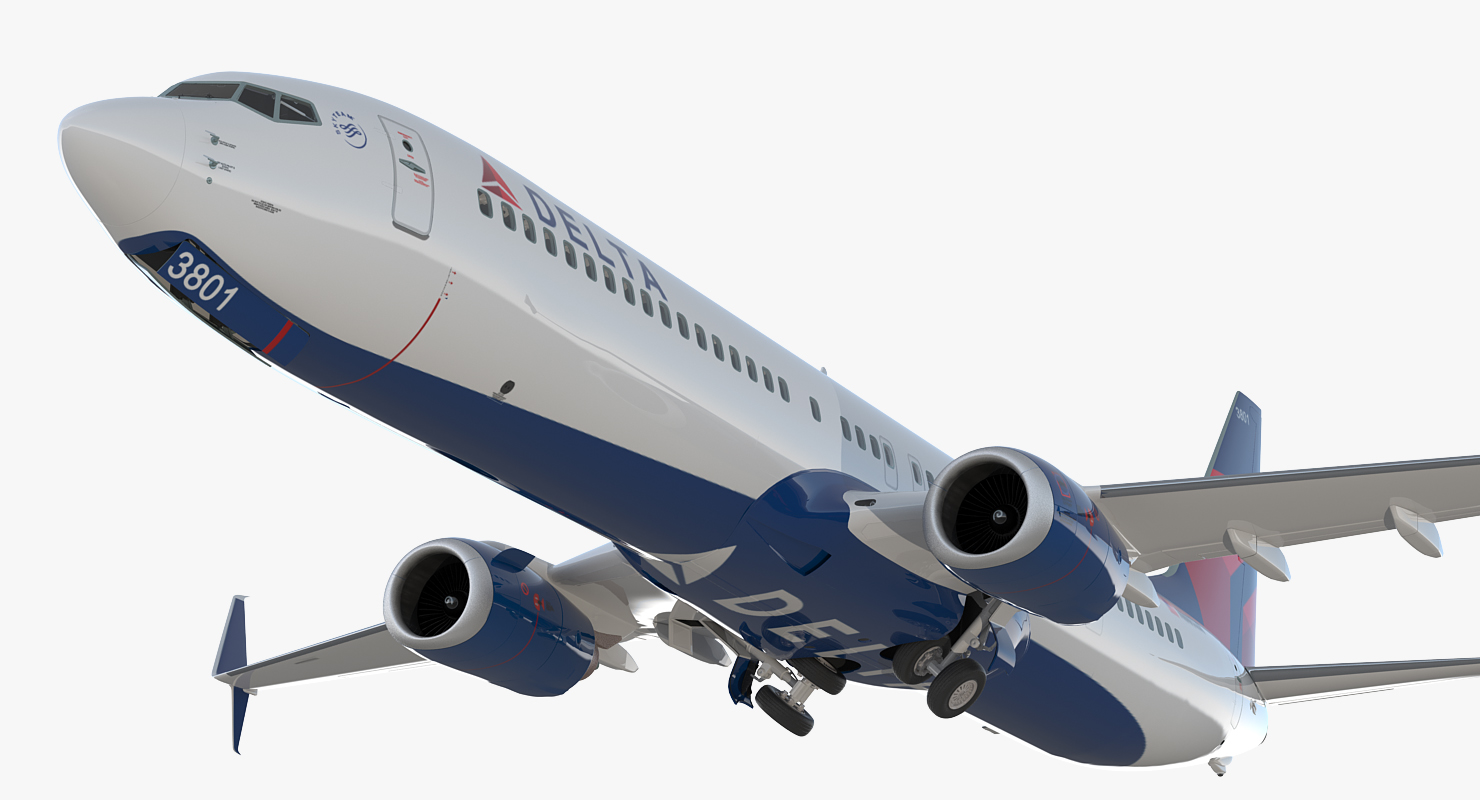 3D Boeing 737 900 with Interior and Cockpit Delta Air Lines