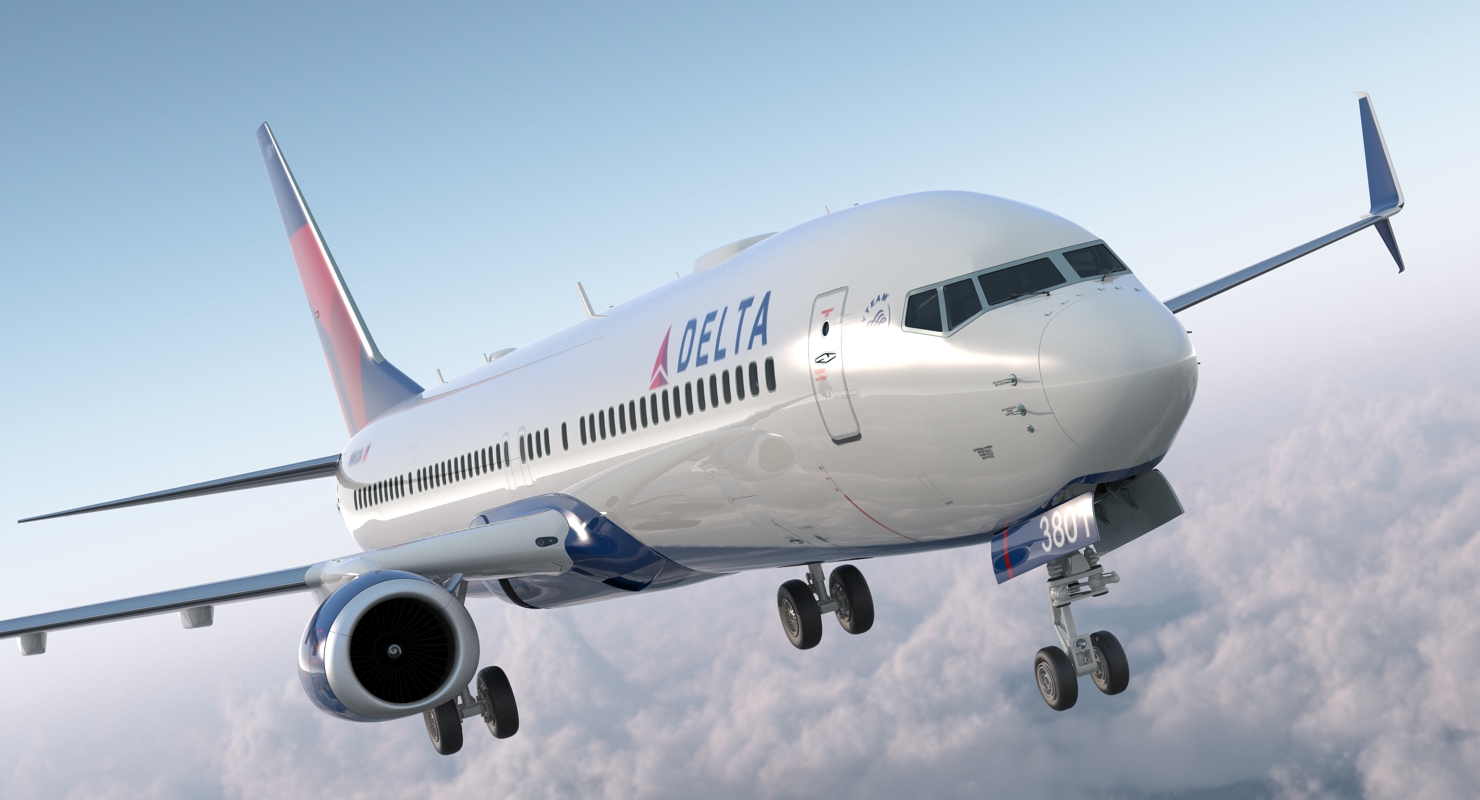 3D Boeing 737 900 with Interior and Cockpit Delta Air Lines