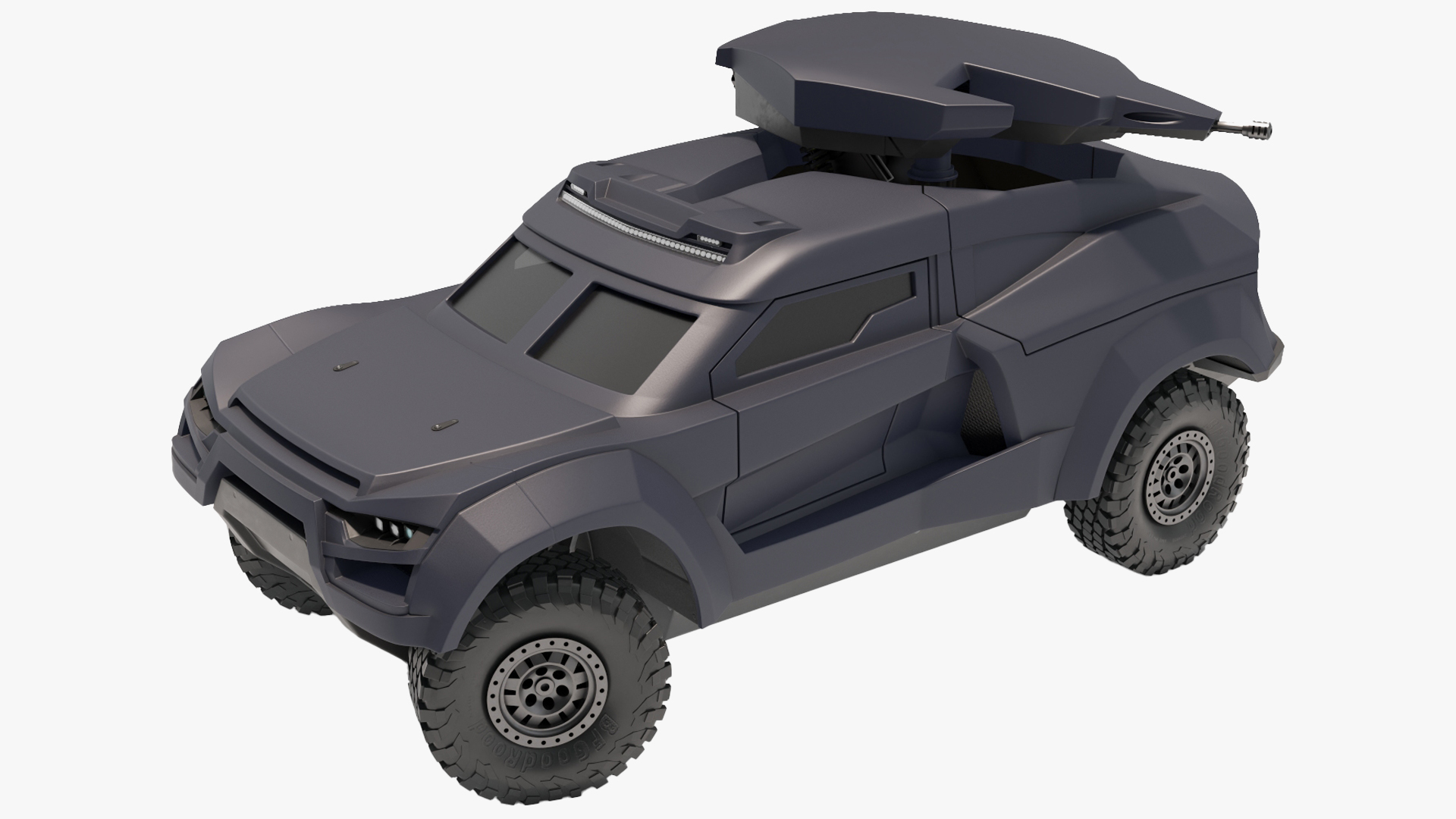 Armored Tactical Ground Interceptor Vehicle Rigged for Cinema 4D 3D model