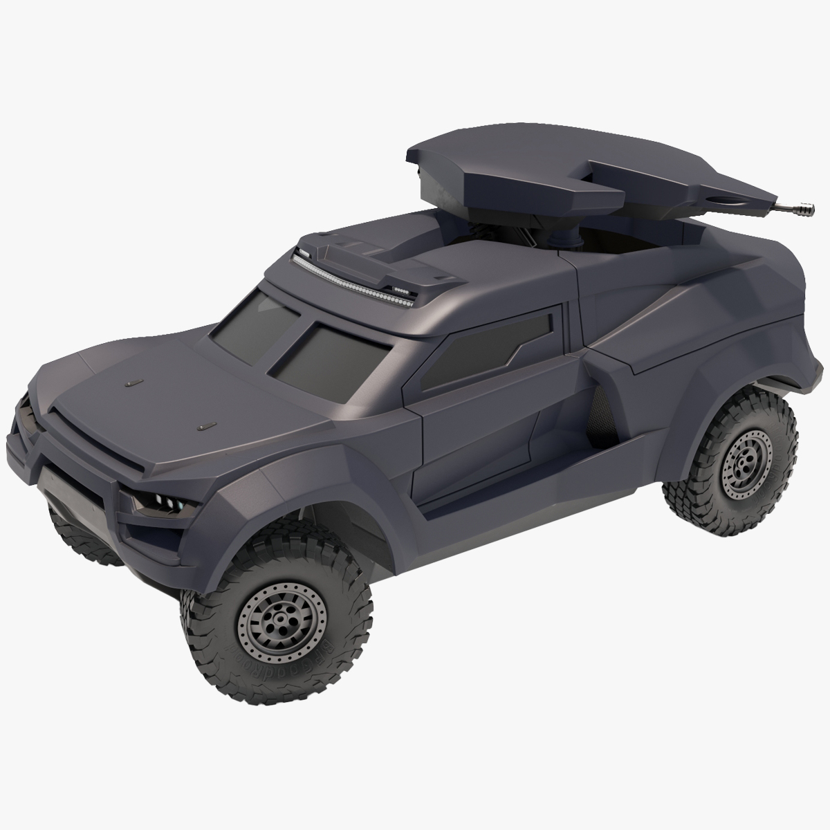 Armored Tactical Ground Interceptor Vehicle Rigged for Cinema 4D 3D model