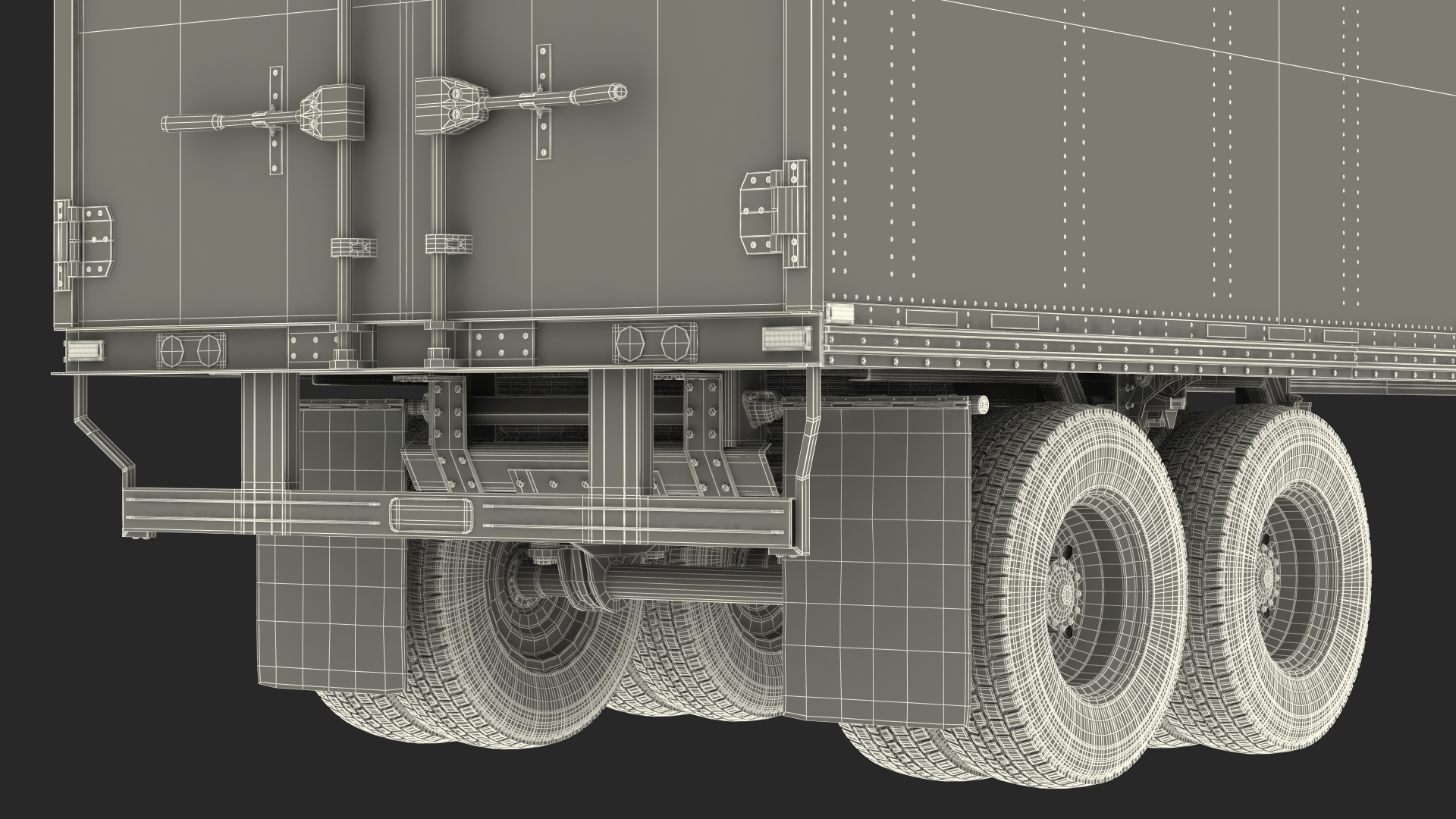 Marmon Truck With Semi Trailer Rigged 3D
