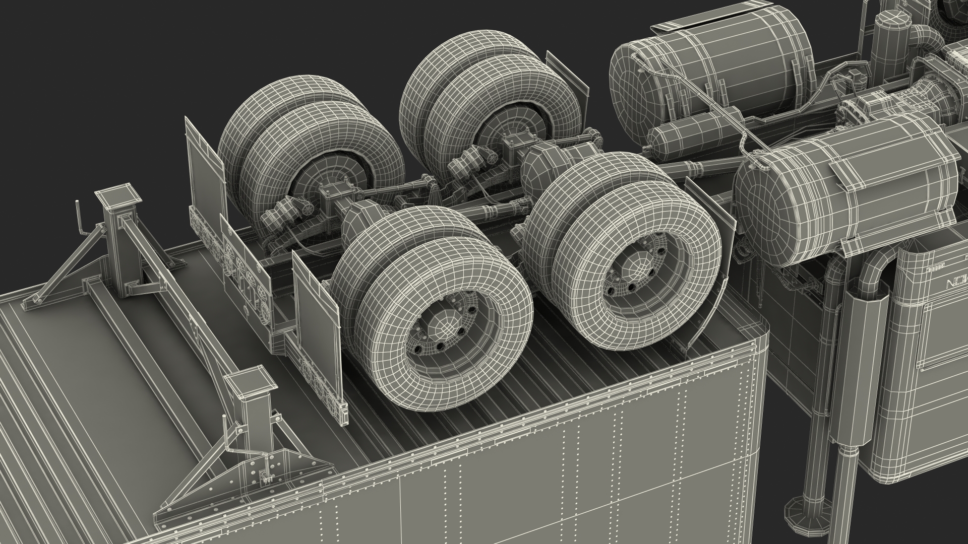 Marmon Truck With Semi Trailer Rigged 3D