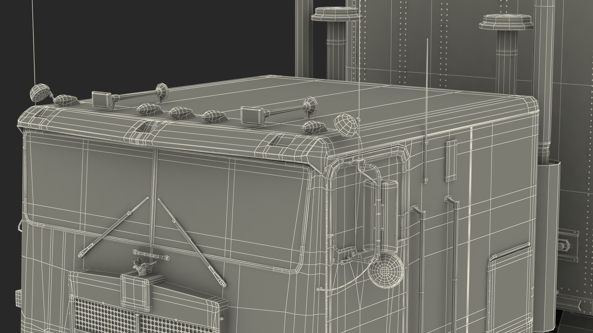 Marmon Truck With Semi Trailer Rigged 3D