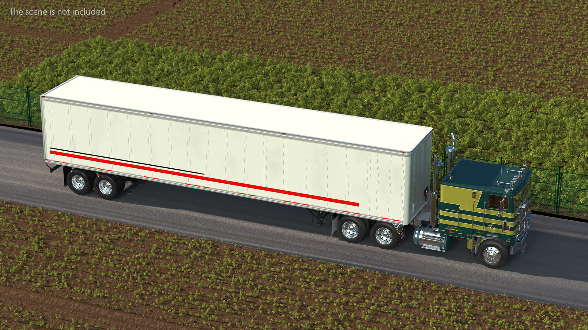Marmon Truck With Semi Trailer Rigged 3D