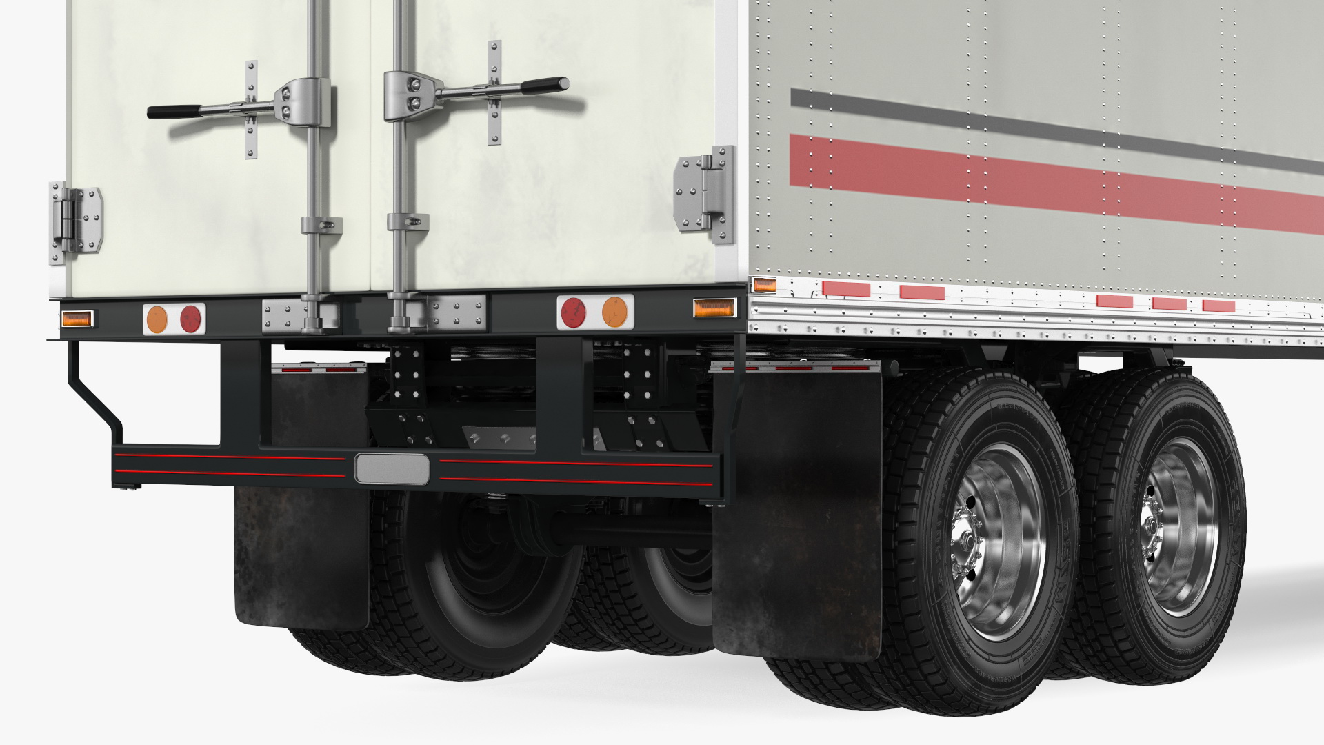 Marmon Truck With Semi Trailer Rigged 3D