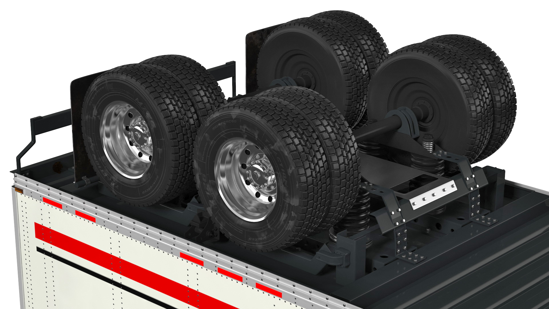 Marmon Truck With Semi Trailer Rigged 3D